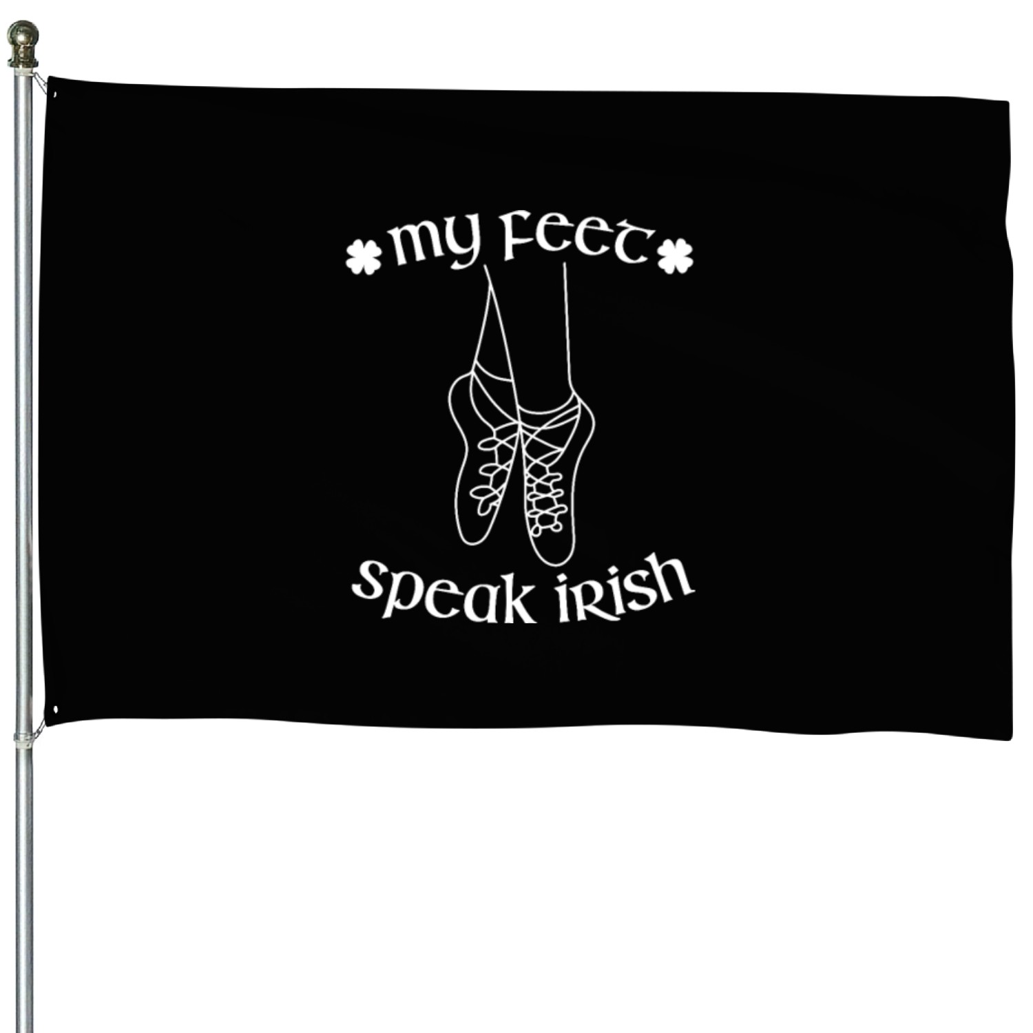 My feet speak irish - Irish Dance Feis Shamrock House Flags