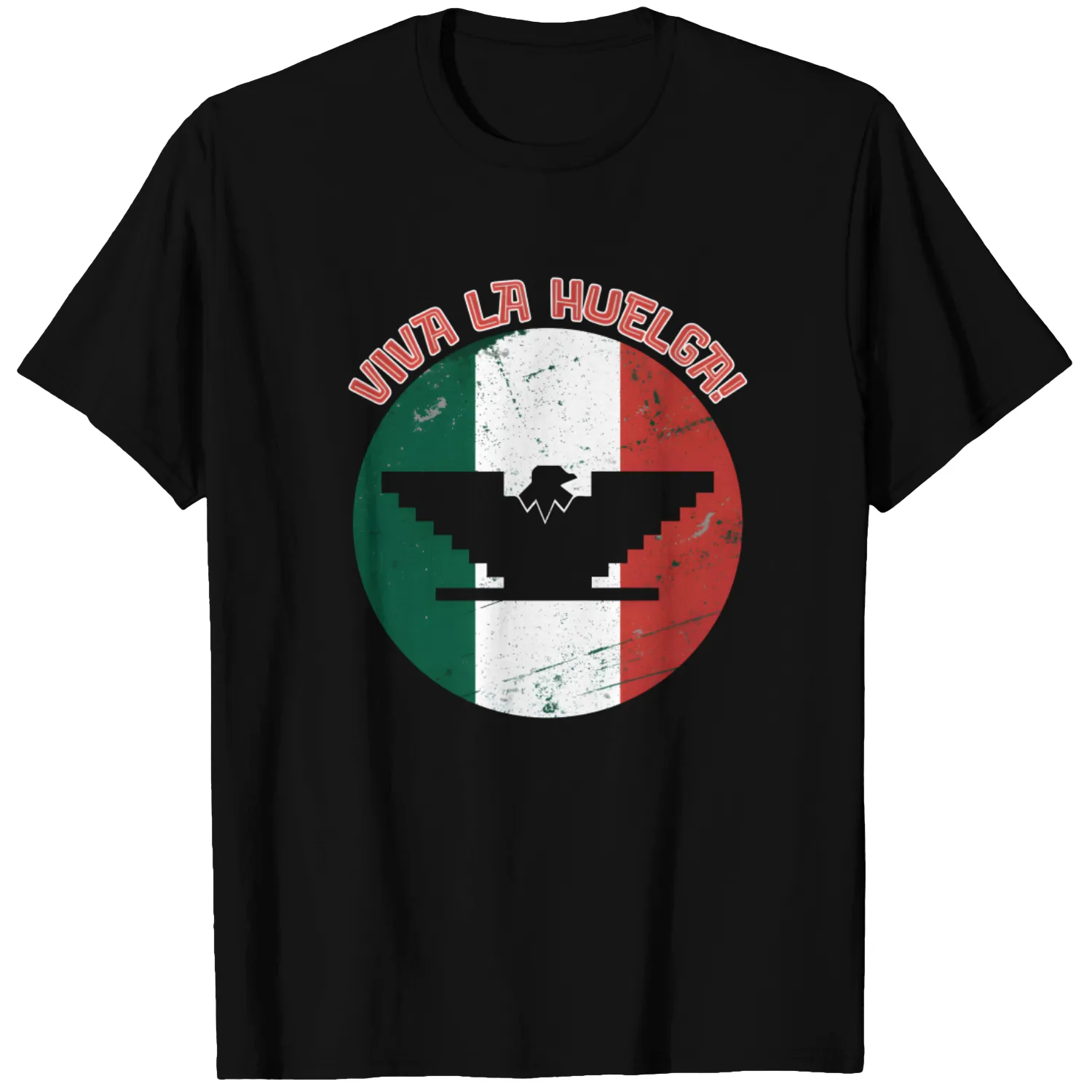 United Farm Workers Huelga Bird Mexican Flag T Shirts