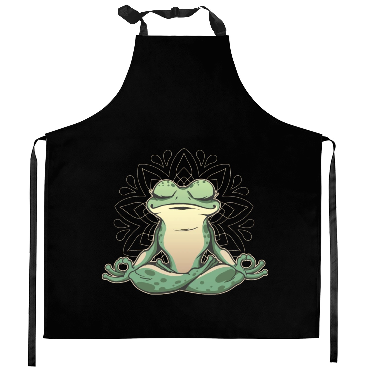 Frog Making Yoga Kitchen Aprons