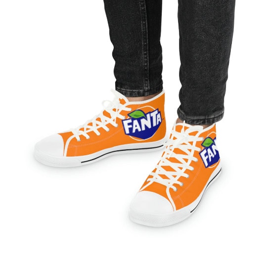 Fanta Men's and Women's High Top Sneakers for Birthdays, Unique Design for Special Events
