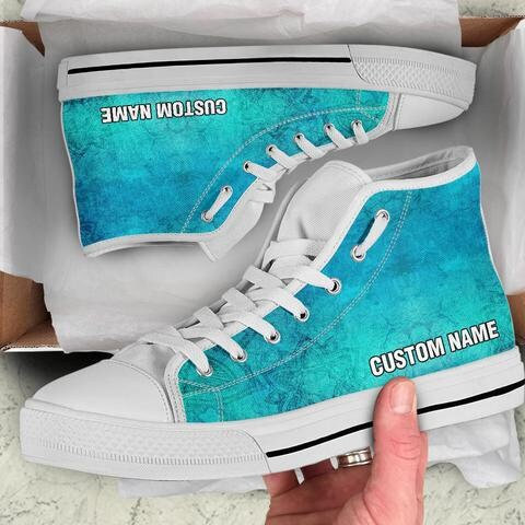 Mandala Custom Name High Top Sneakers / Mandala Custom Print Trainers Shoes / Mandala High Top Shoes / Mandala Gift