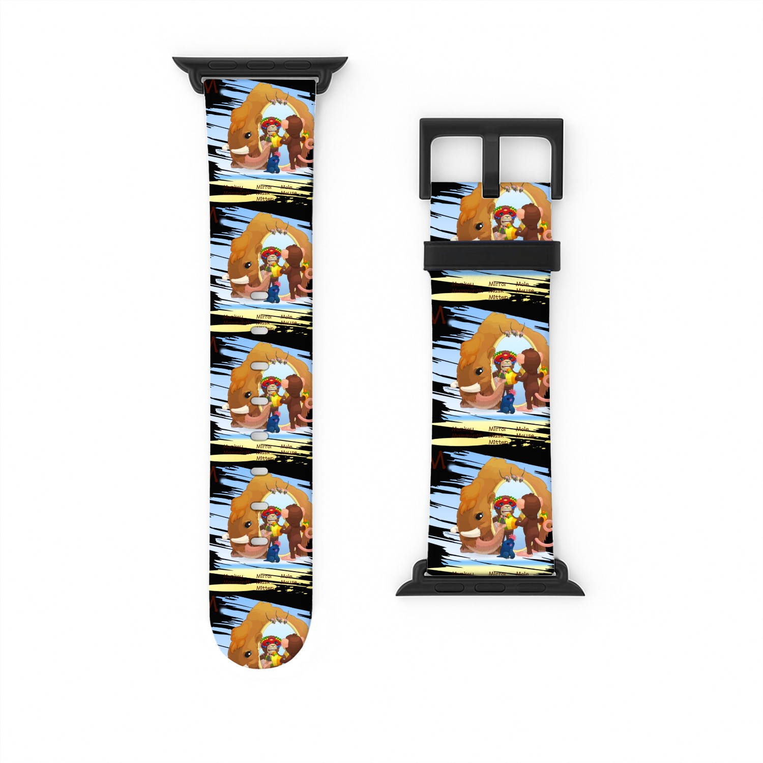 M Alphabet Monkey Mirror Mole Mouse Mask Mammonth Watch Bands For Apple Watch