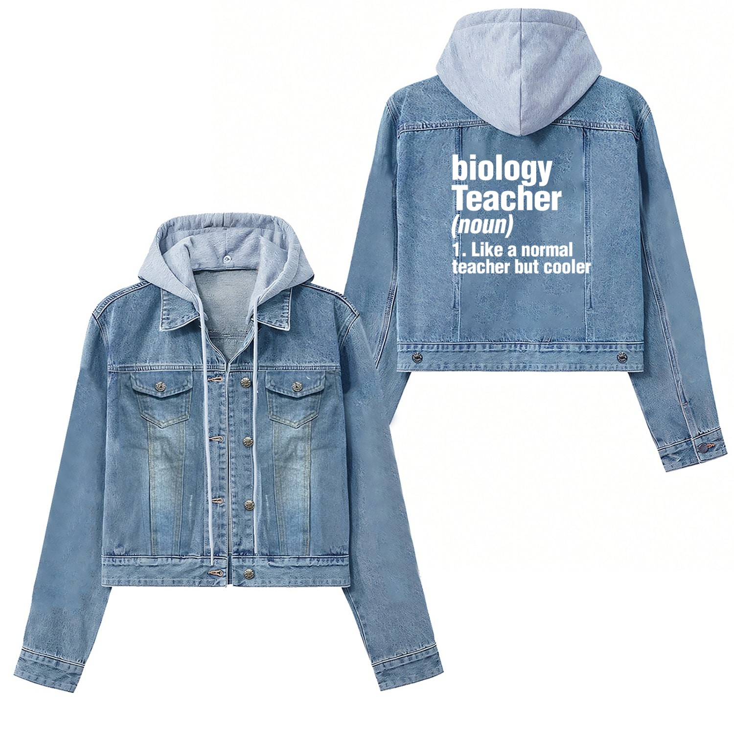 Biology Teacher Definition Science Biologist Women's Denim Jackets