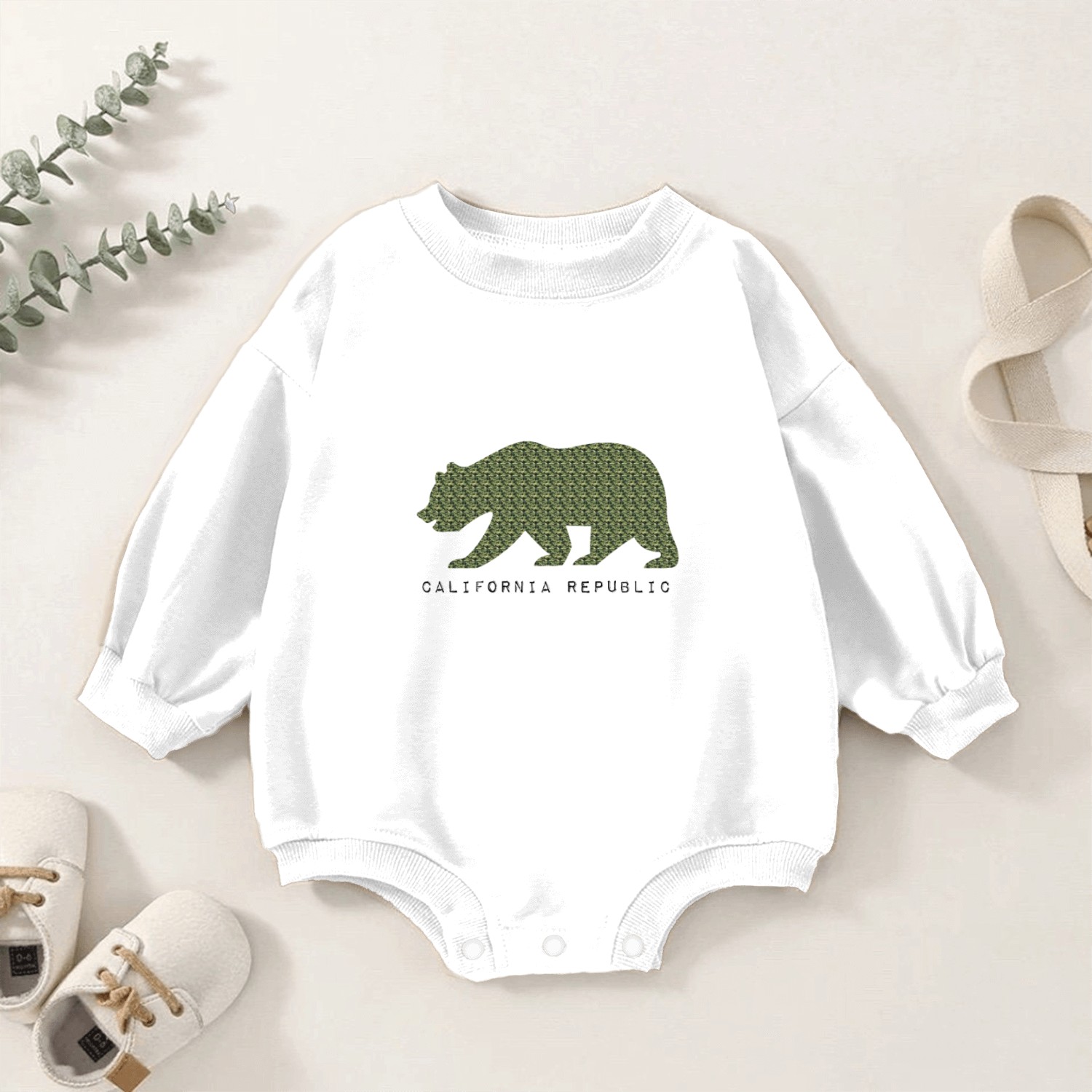 California Bear Baby Romper Sweatshirts