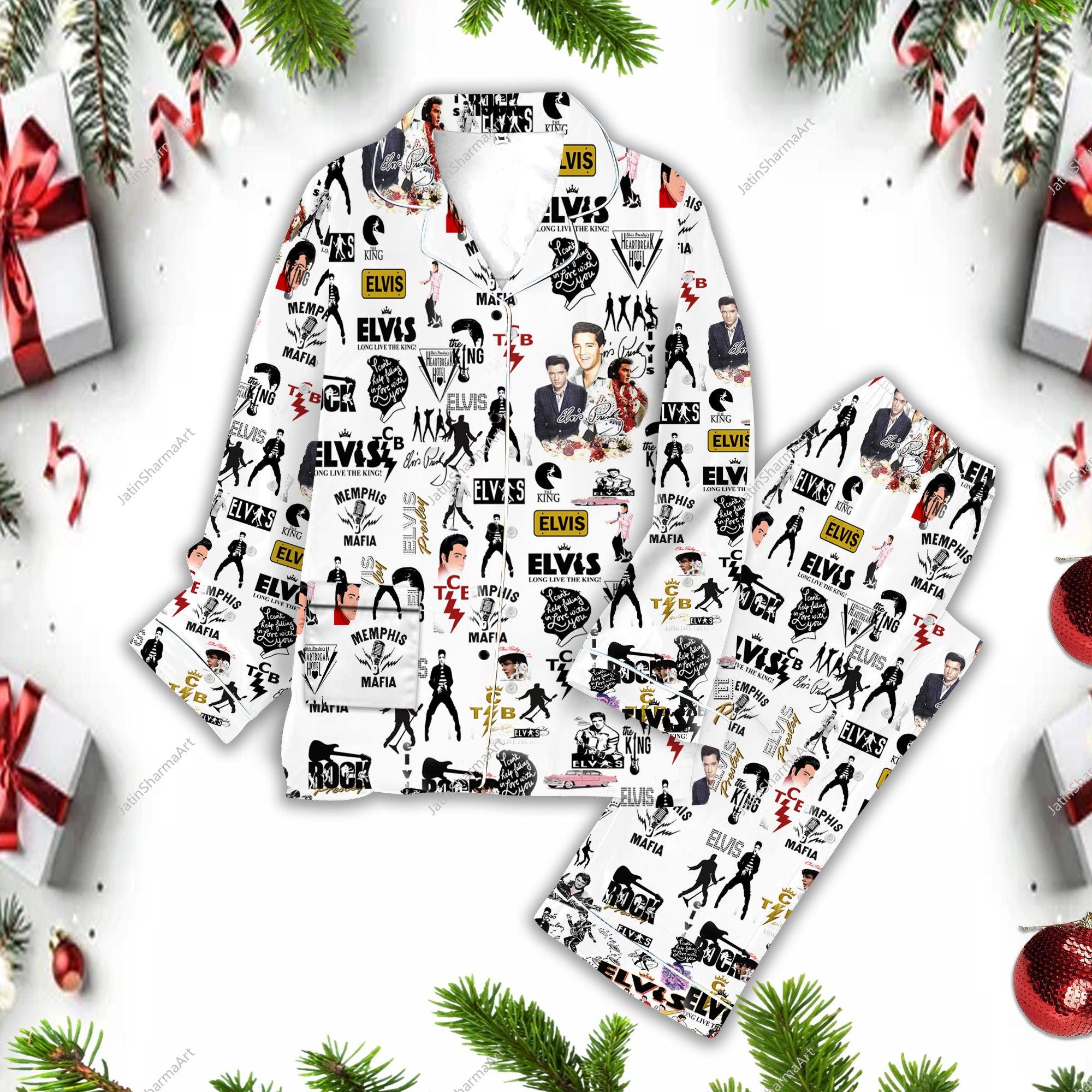 Elvis Presley Pajamas Set, Elvis Presley Thick Pajamas, Elvis Presley Night Pajamas, Elvis Presley Pajamas, Elvis Presley Pajamas For Women