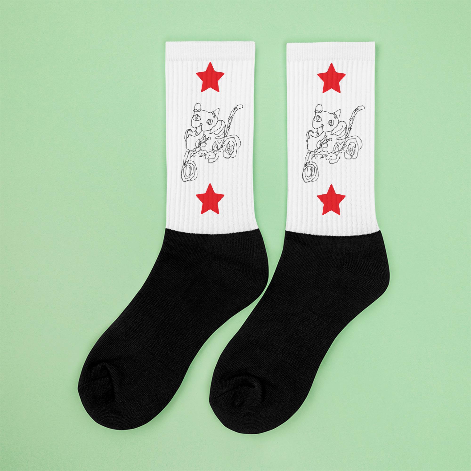 Biker Kitty Socks