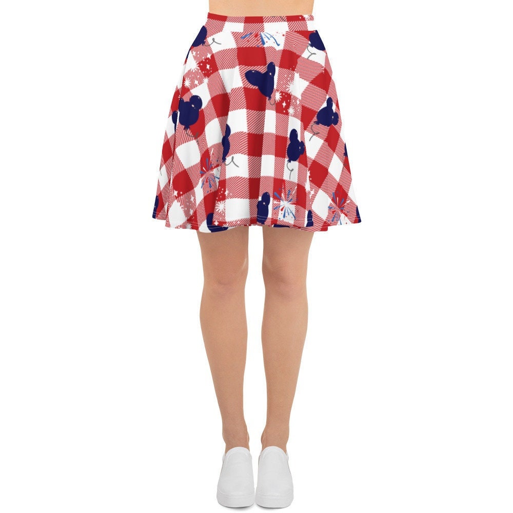 Red White and Blue Women's Skater Skirt Memorial Day Weekend Outfit 4th of July Memorial Day Mommy and Me