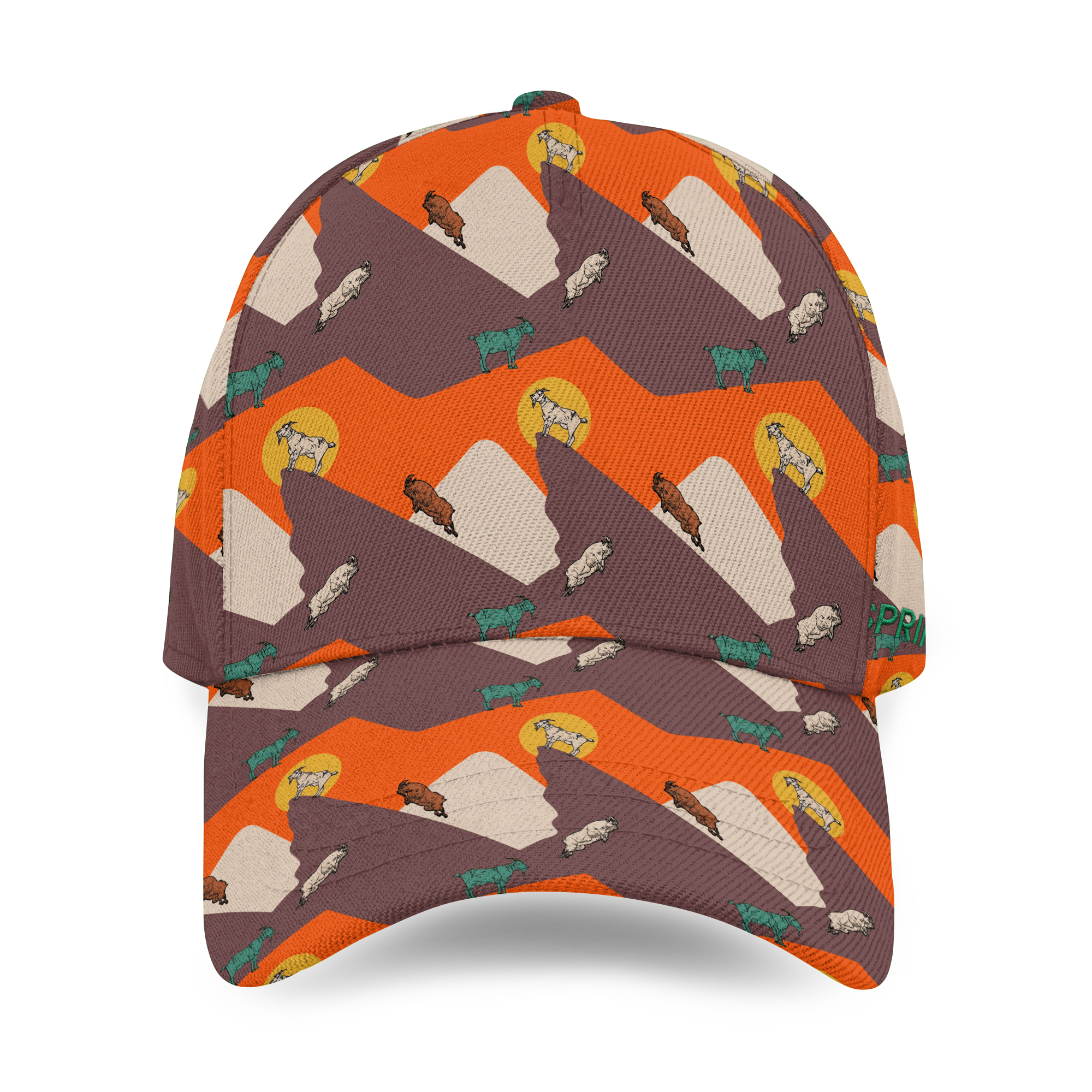 Sprints Performance Running Hat "Goats in the Brown" AOP Unisex OSFM