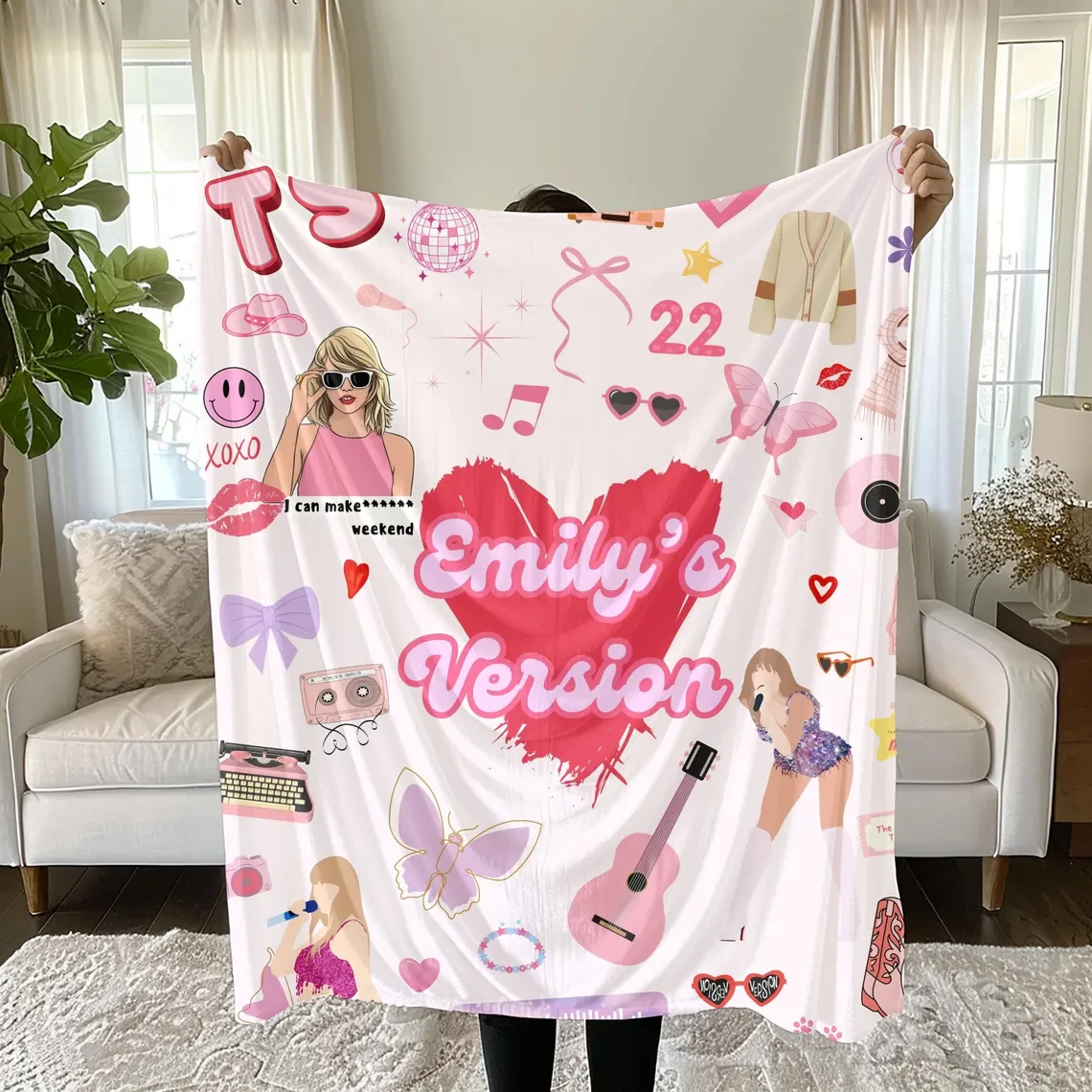 Swift Personalized Girls Fleece Blanket