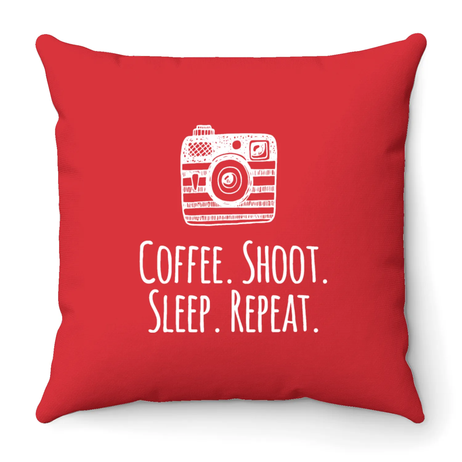 Photographer Gift Coffee Shoot Sleep Repeat T Shir Throw Pillows
