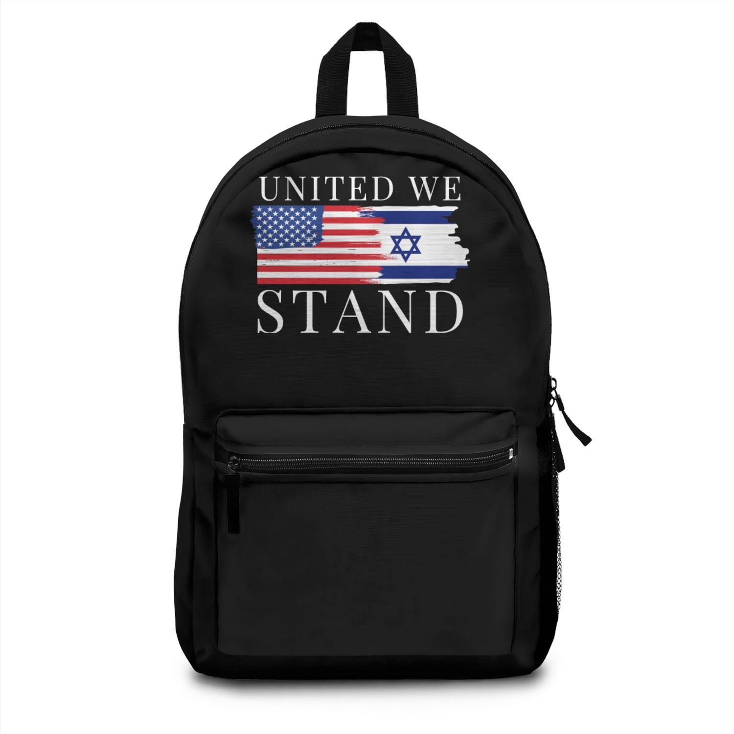 United We Stand With Israel Backpacks Support Israel Backpacks Israeli American Flag Jewish Backpacks Gift