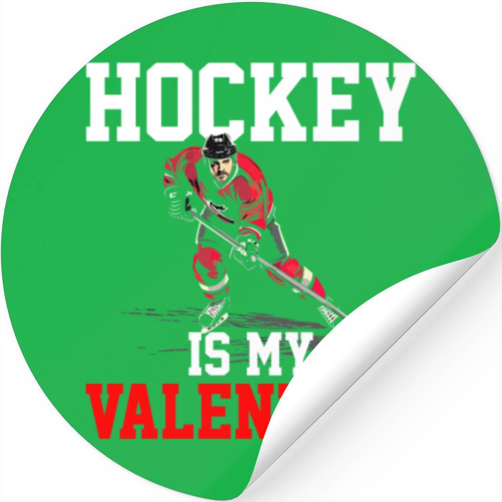 hockey is my valentine Stickers
