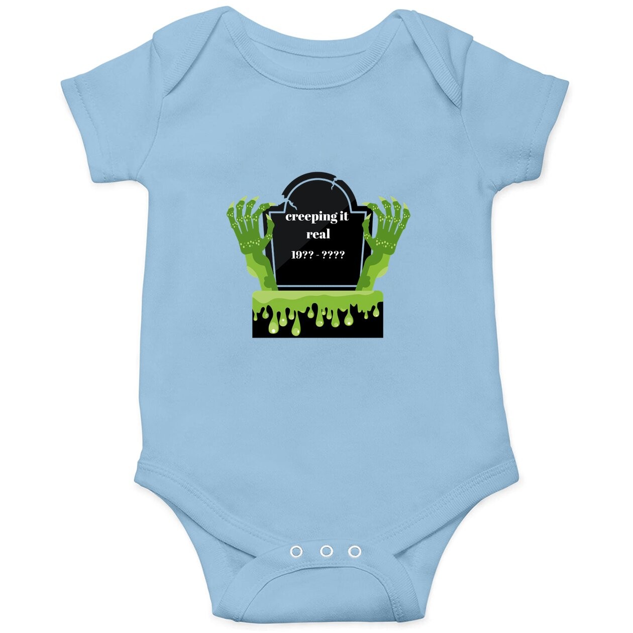 Creepy Tombstone It Real Baby Bodysuit
