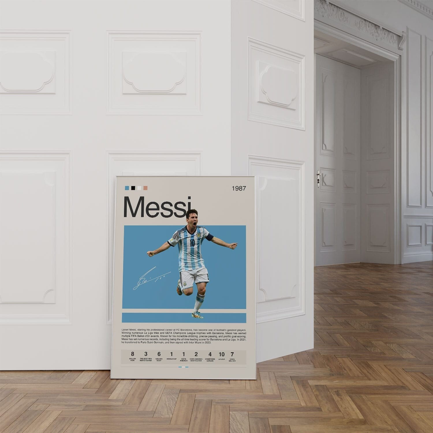 Lionel Messi Poster Argentina Soccer Wall Art Prints Vintage Poster Trendy Wall Art Aesthetic Preppy Room Decor