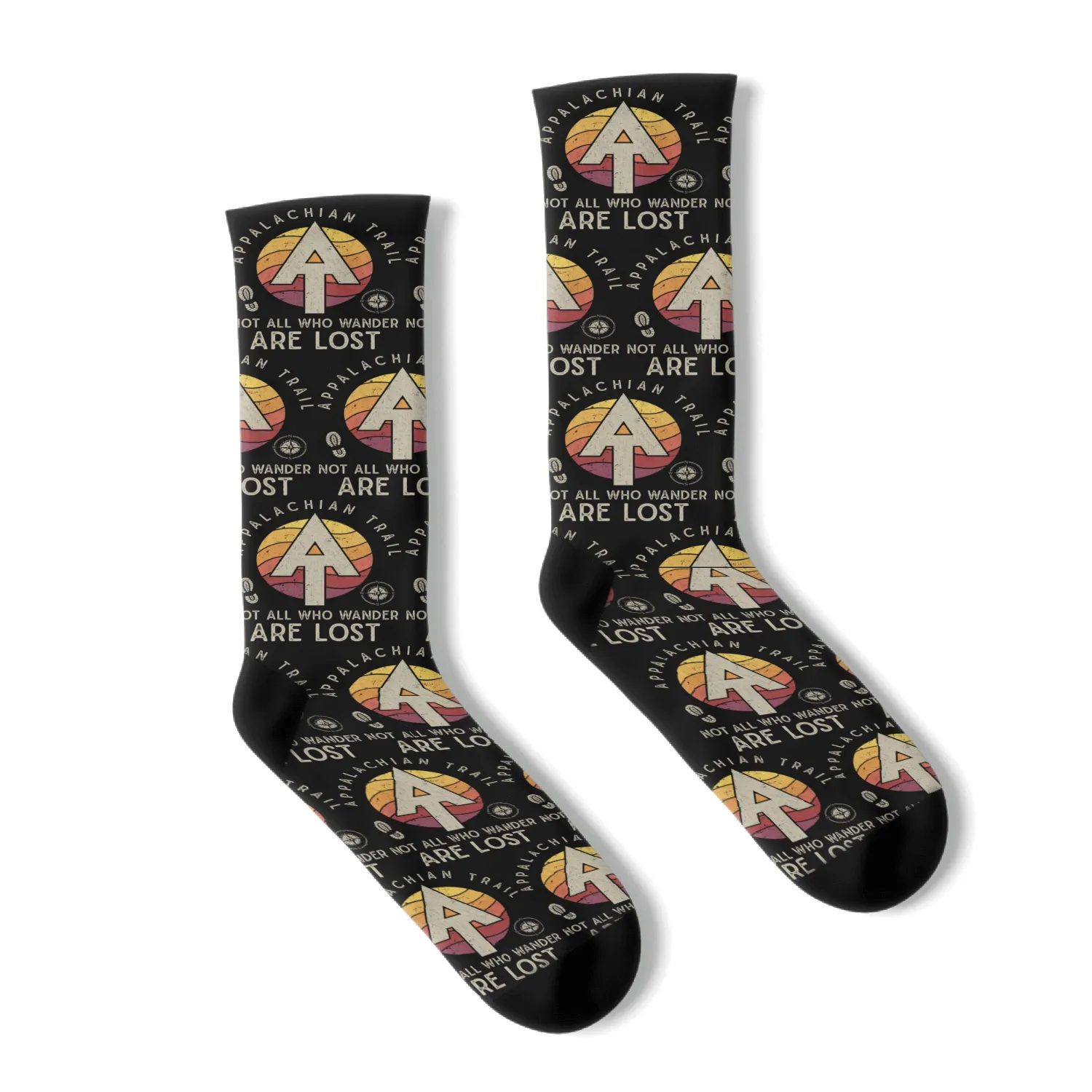 Appalachian Trail Logo Hiking Wander in the US Socks