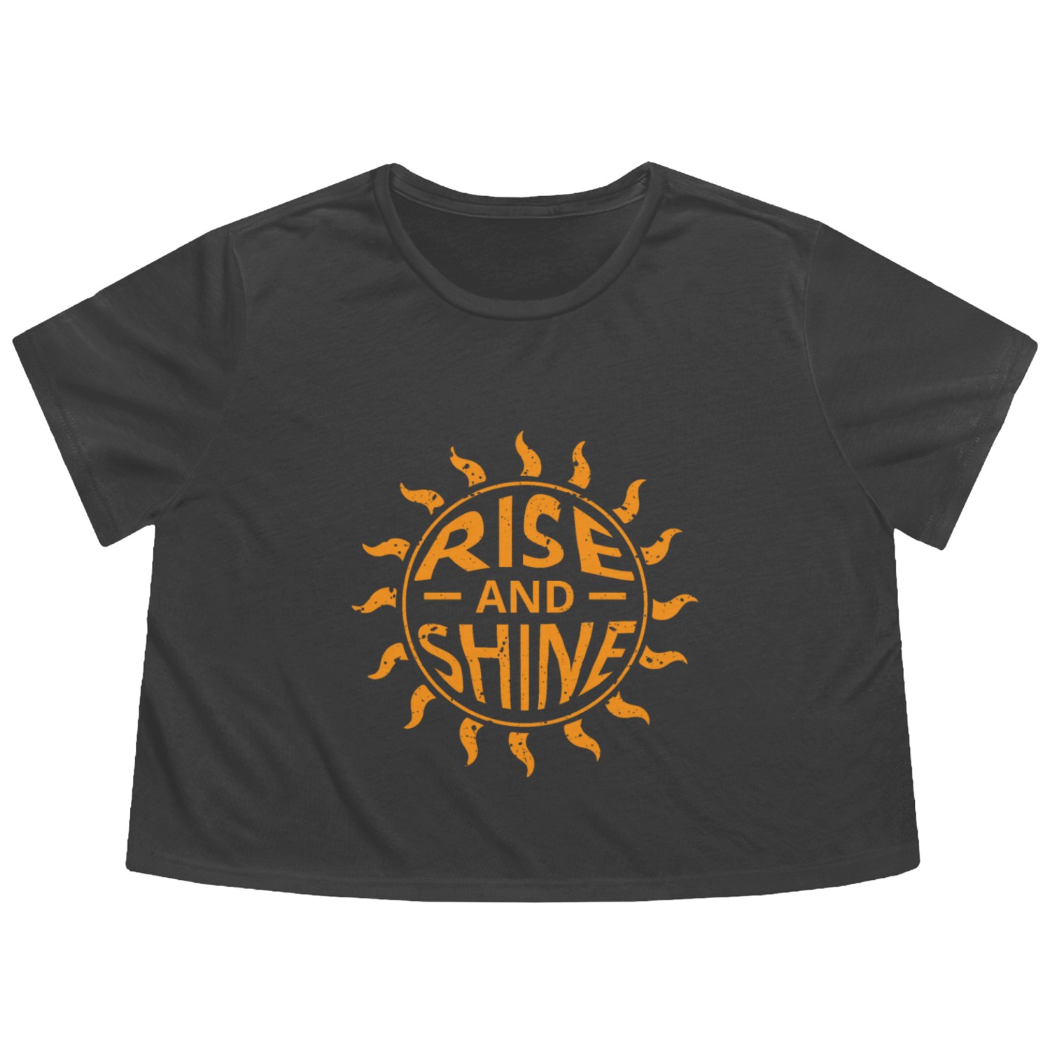 Rise and shine Flowy Cropped Tees