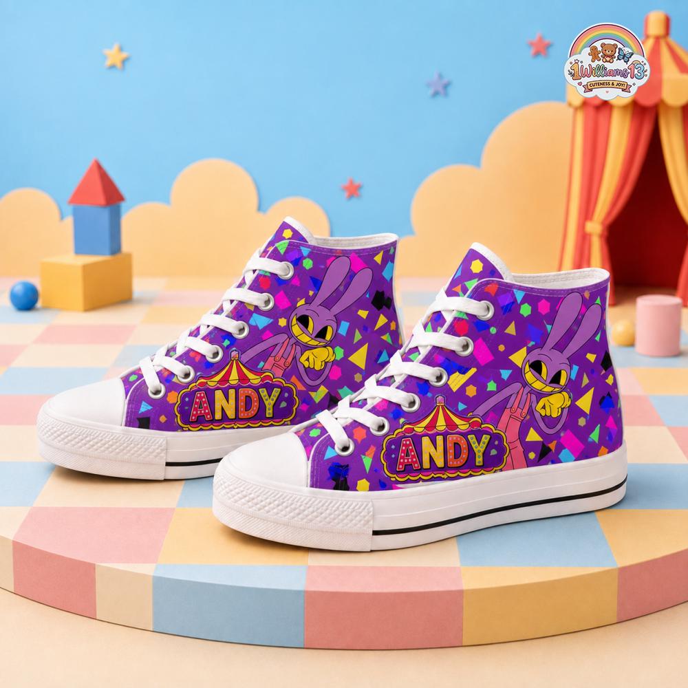 Jax Amazing Digital Circus Sneakers, Custom Name Sneaker Shoes, TADC Sneakers Shoes For Boy Girl, Back To School Gift, Birthday Gifts