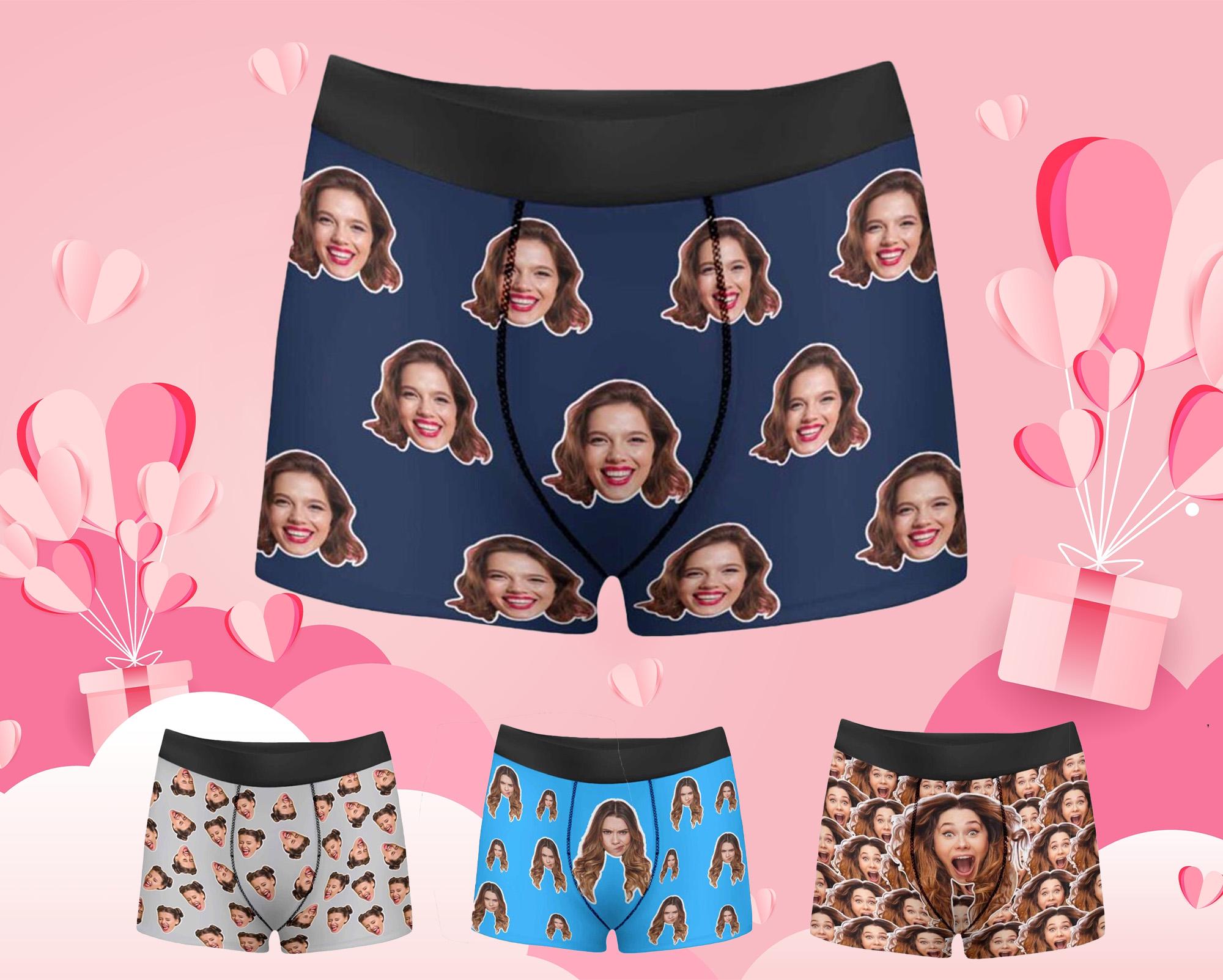 Custom Man Underwear All-print Face, Custom Face Boxer , Personalized BF Husband Boxer Gift , Custom Christmas Birthday Valentine's Day Gift