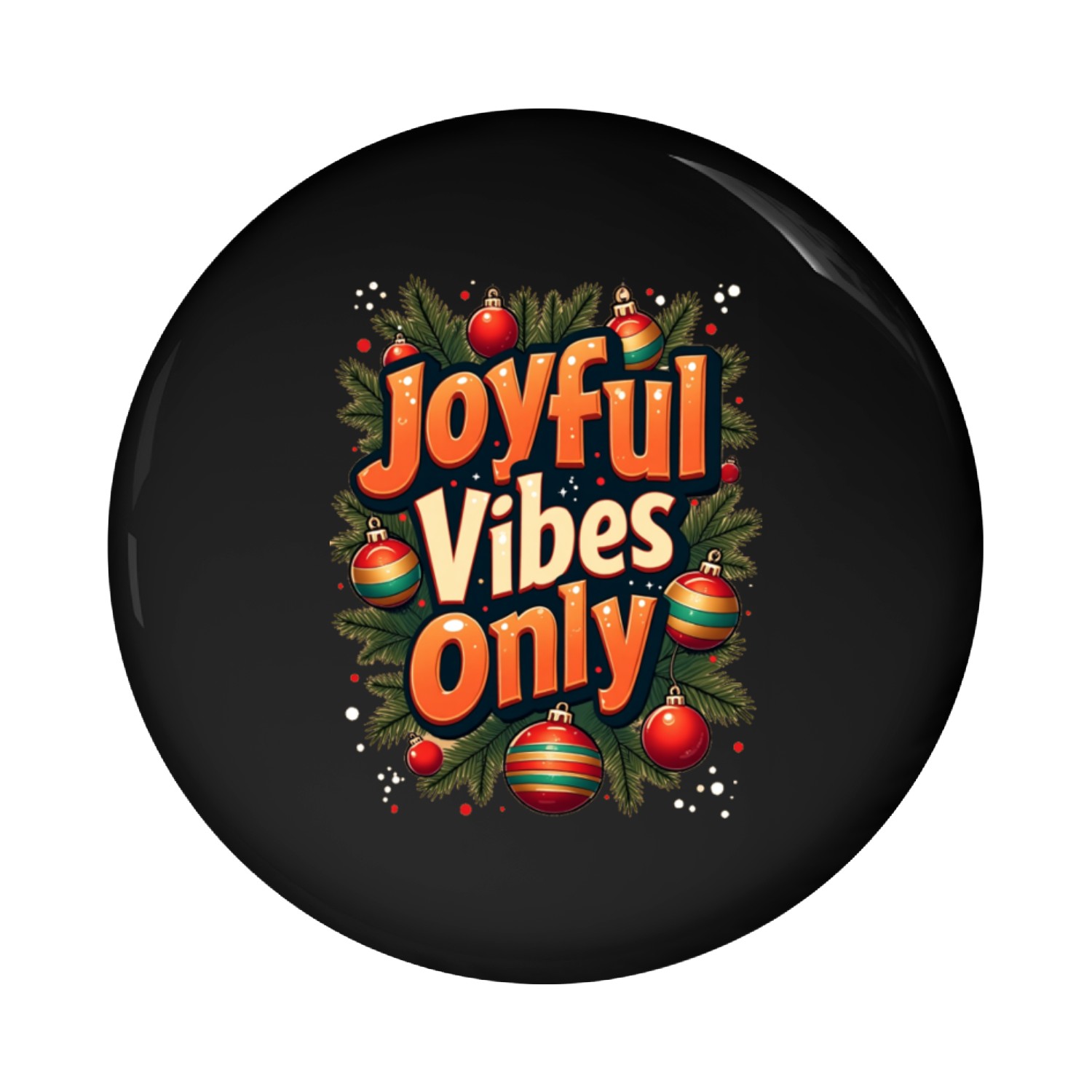 Festive Holiday Cheer Pin Buttons Design