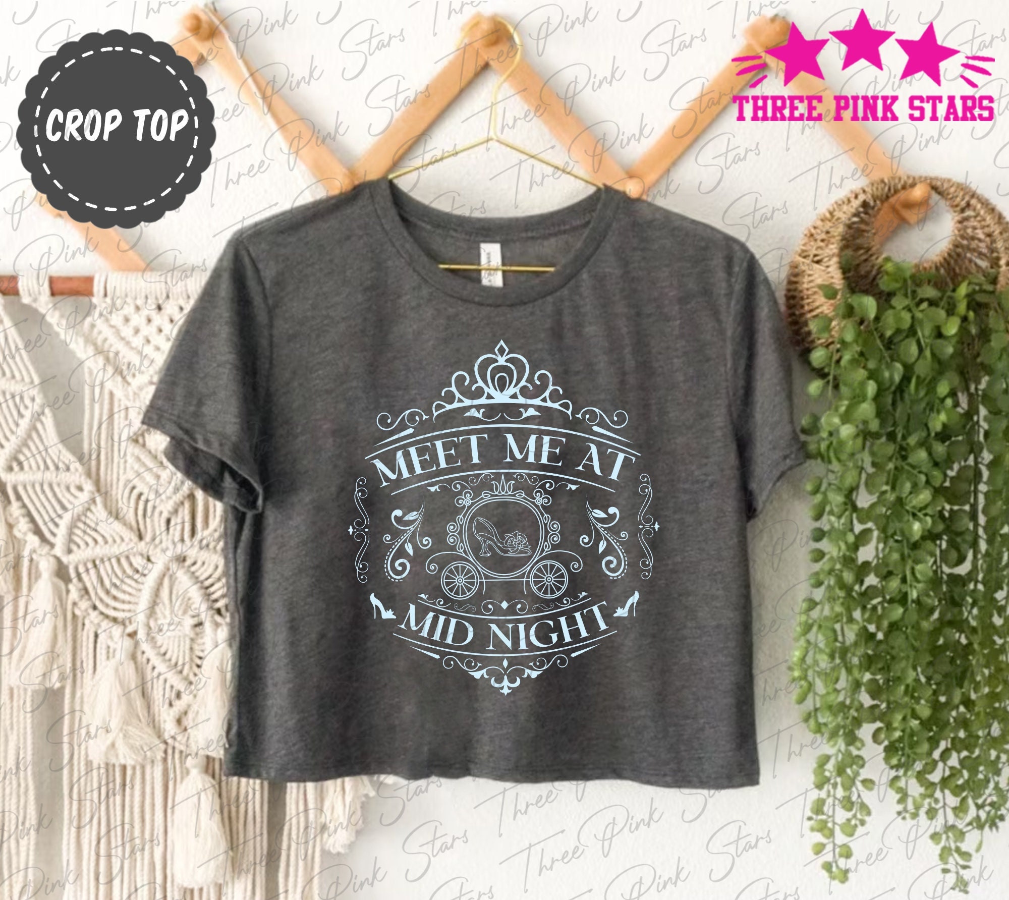 Cinde Crop Top, Cinde Princess Birthday Crop Tee E5253