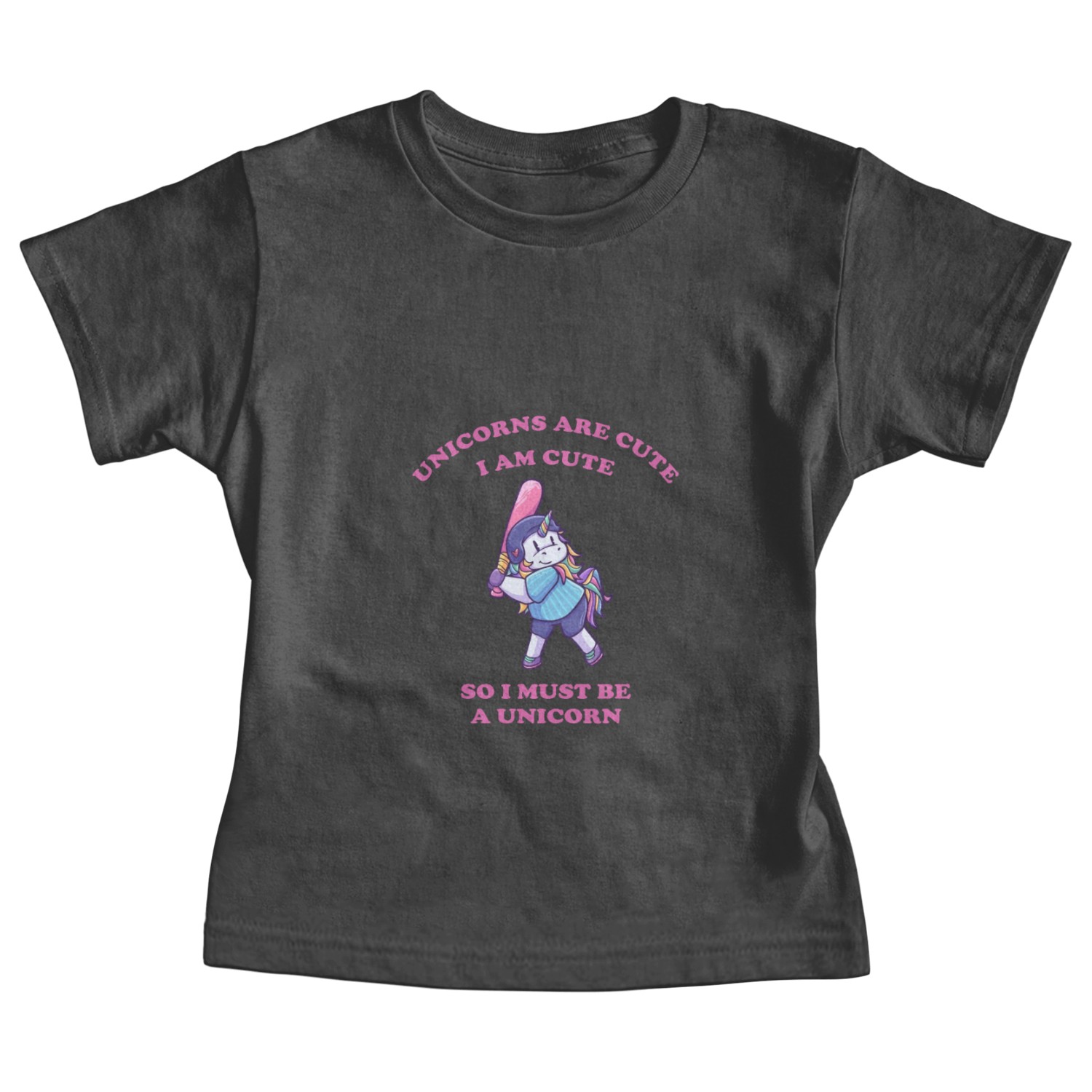 Baseball softball unicorn cute Baby Tees