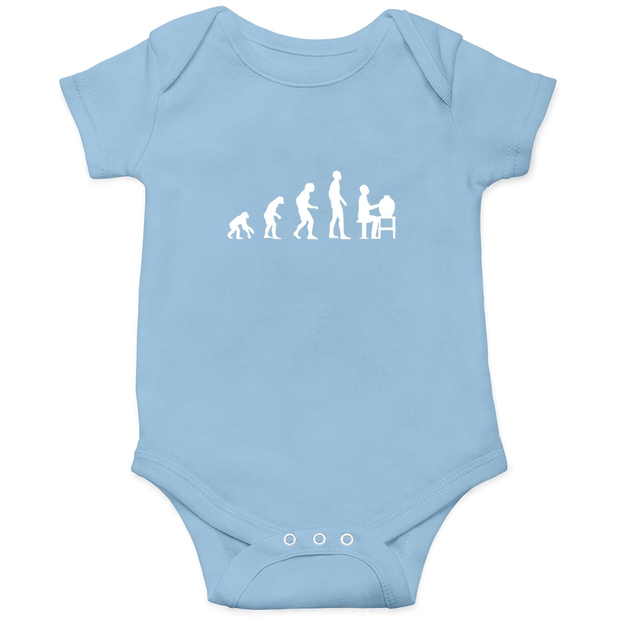Pottery Evolution Funny Ceramic Artist Gift Baby Bodysuit