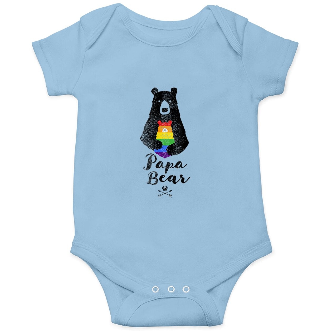 Lgbt Dad & Mom Papa Bear Mama Bear Lgbt Baby Bodysuit