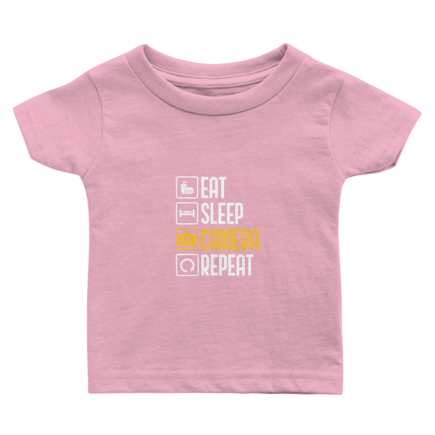 Eat Sleep Camera Repeat Photography Photographer Baby T Shirts