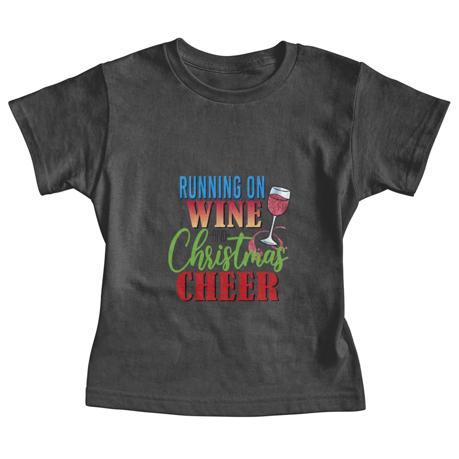 Running on Wine and Christmas Cheer Baby Tees