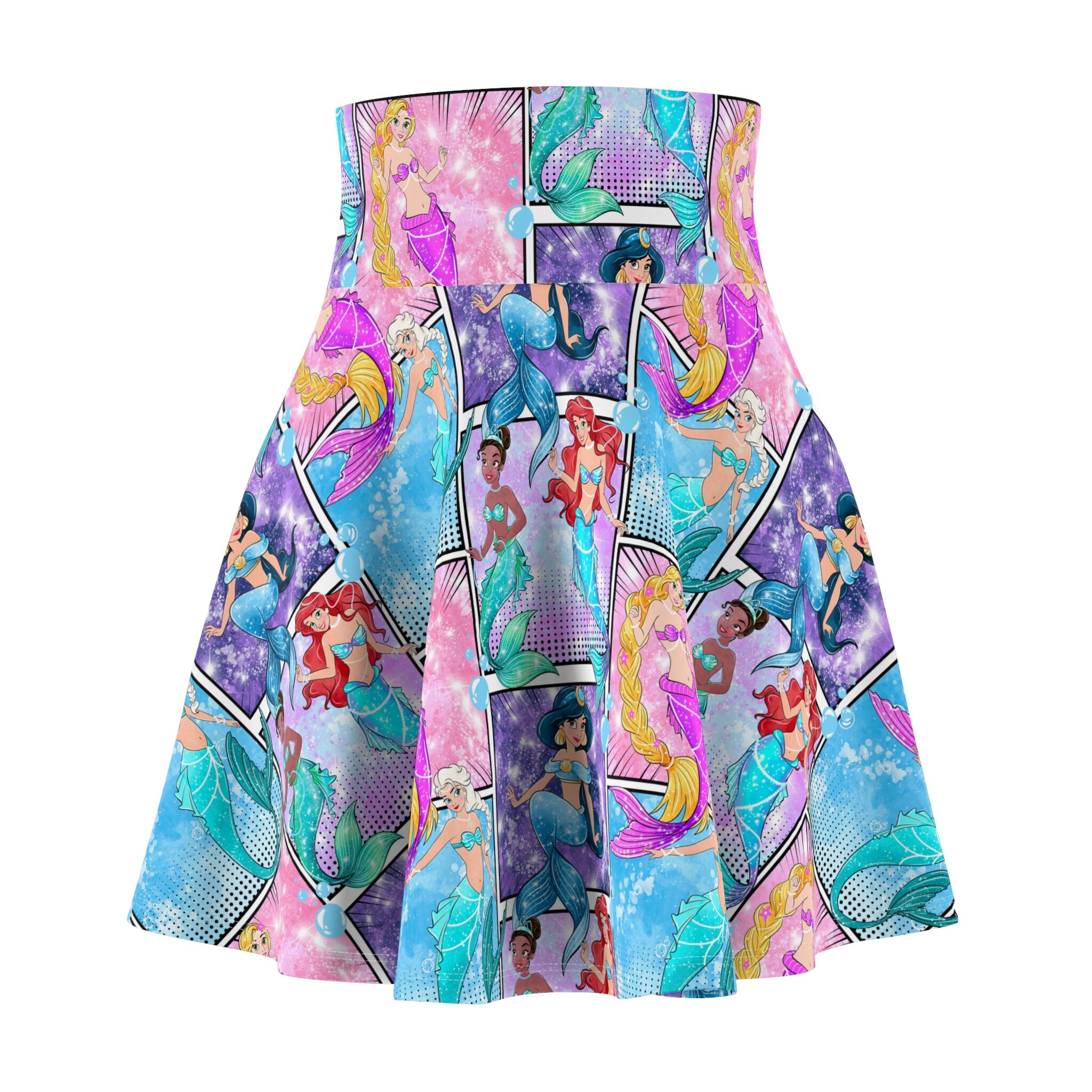 Princess Mermaids Women's Skater Skirt (AOP)