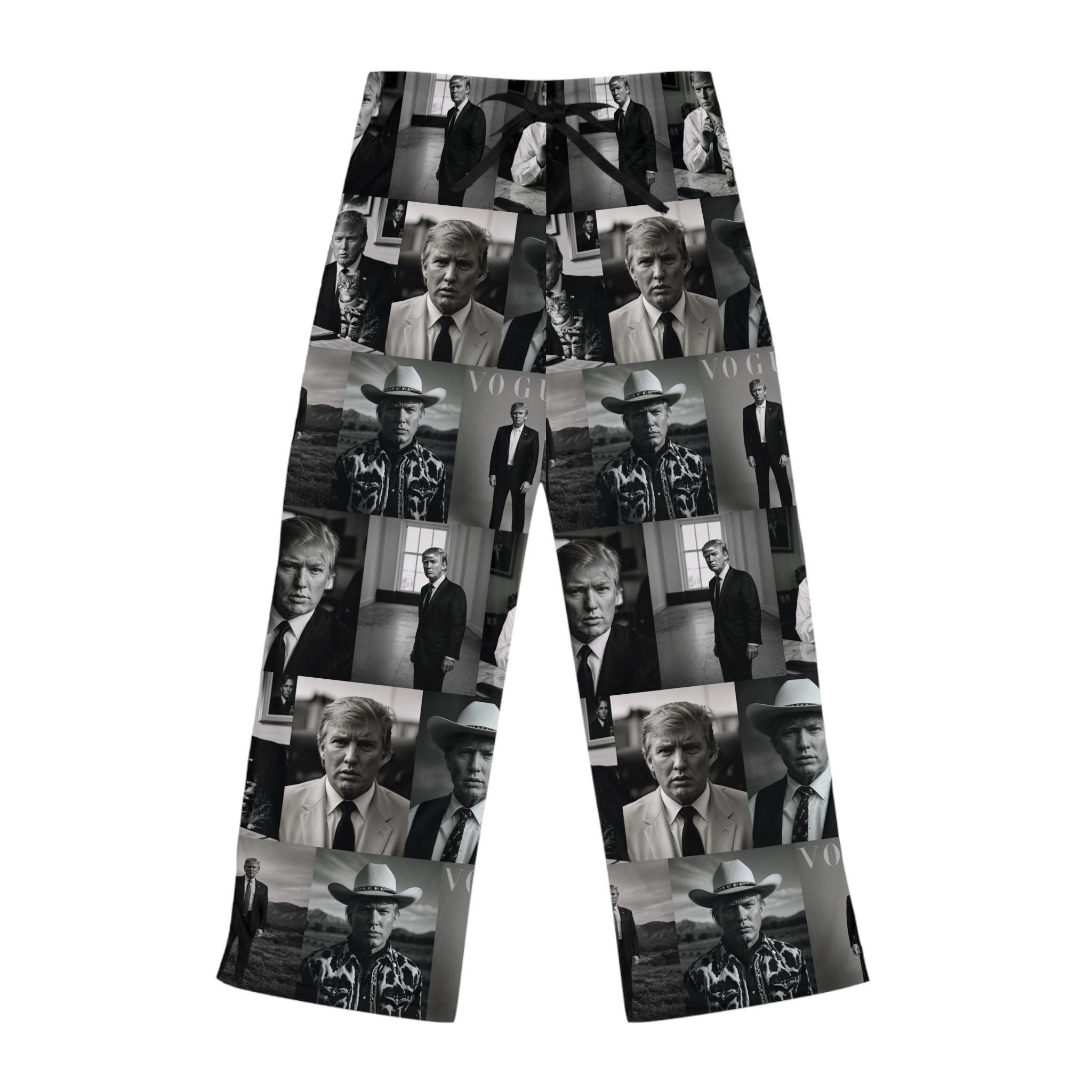 Trump Vintage Women's Pajama Pants - Trump 2024 Republican MAGA Gift for Dad,christmas gift,santa trump,Christmas pajamas,Black pajamas
