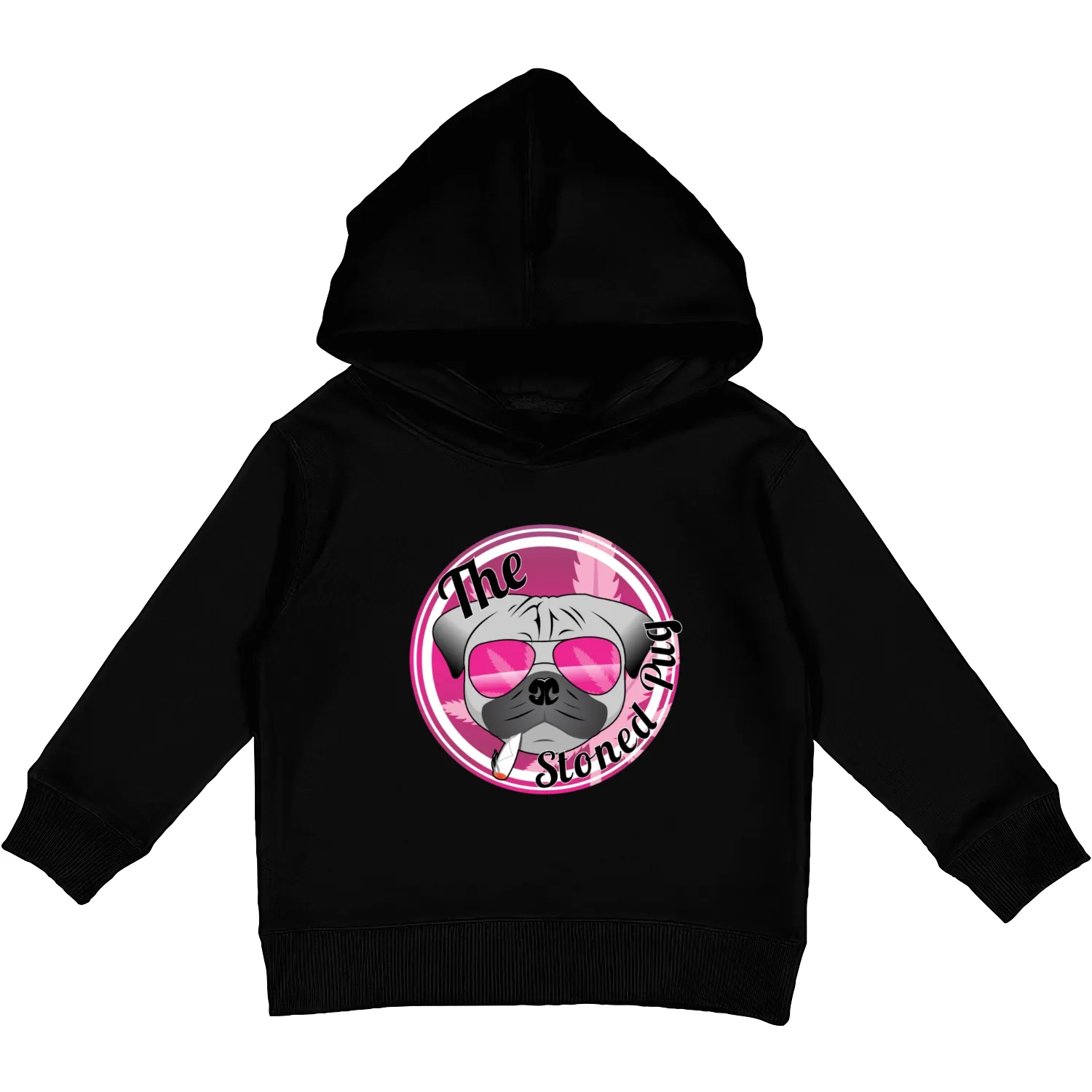The Stoned Pug Kids Pullover Hoodies