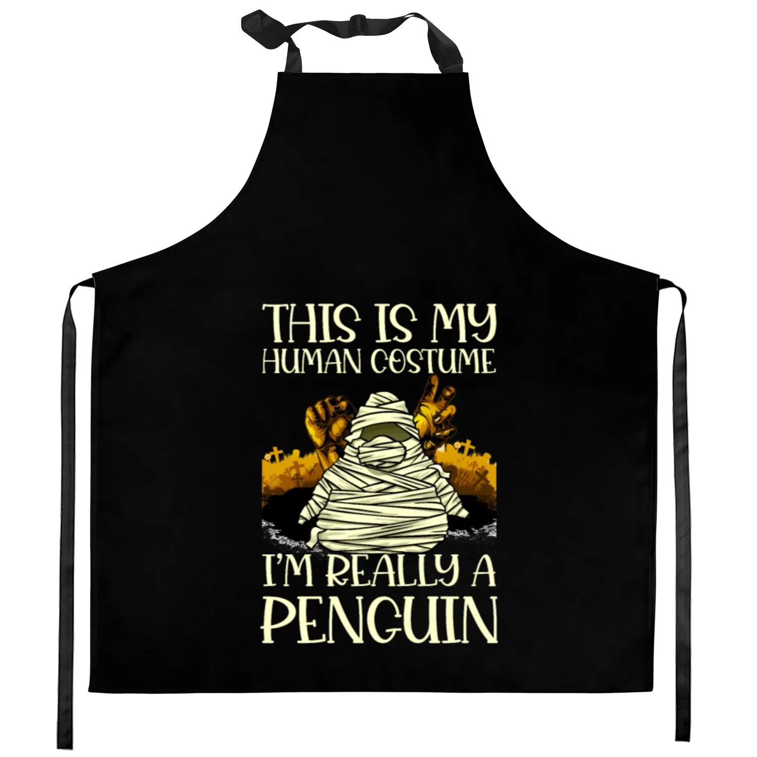 Halloween penguin costume design Kitchen Aprons