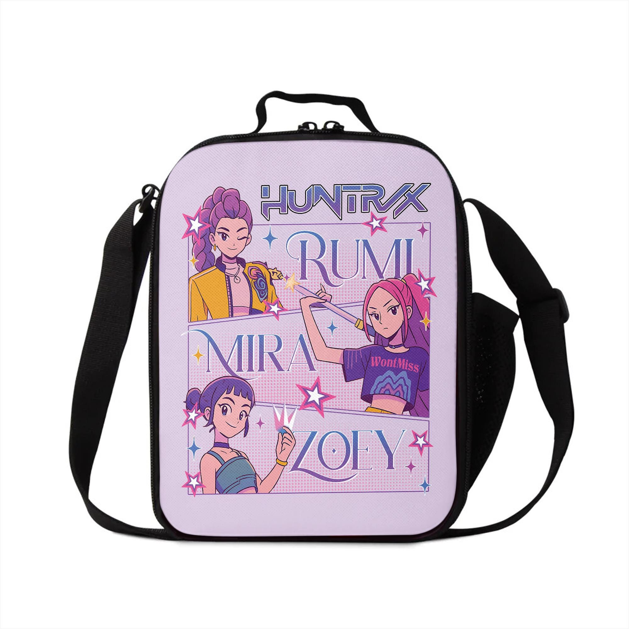 Kpop Demon Hunter Girls Lunch Bag with Stylish Graphic, Mira Rumi Zoey K-pop Idol Group Lunch Bag, Kids Lunch Bag, Gift for K-pop Fans