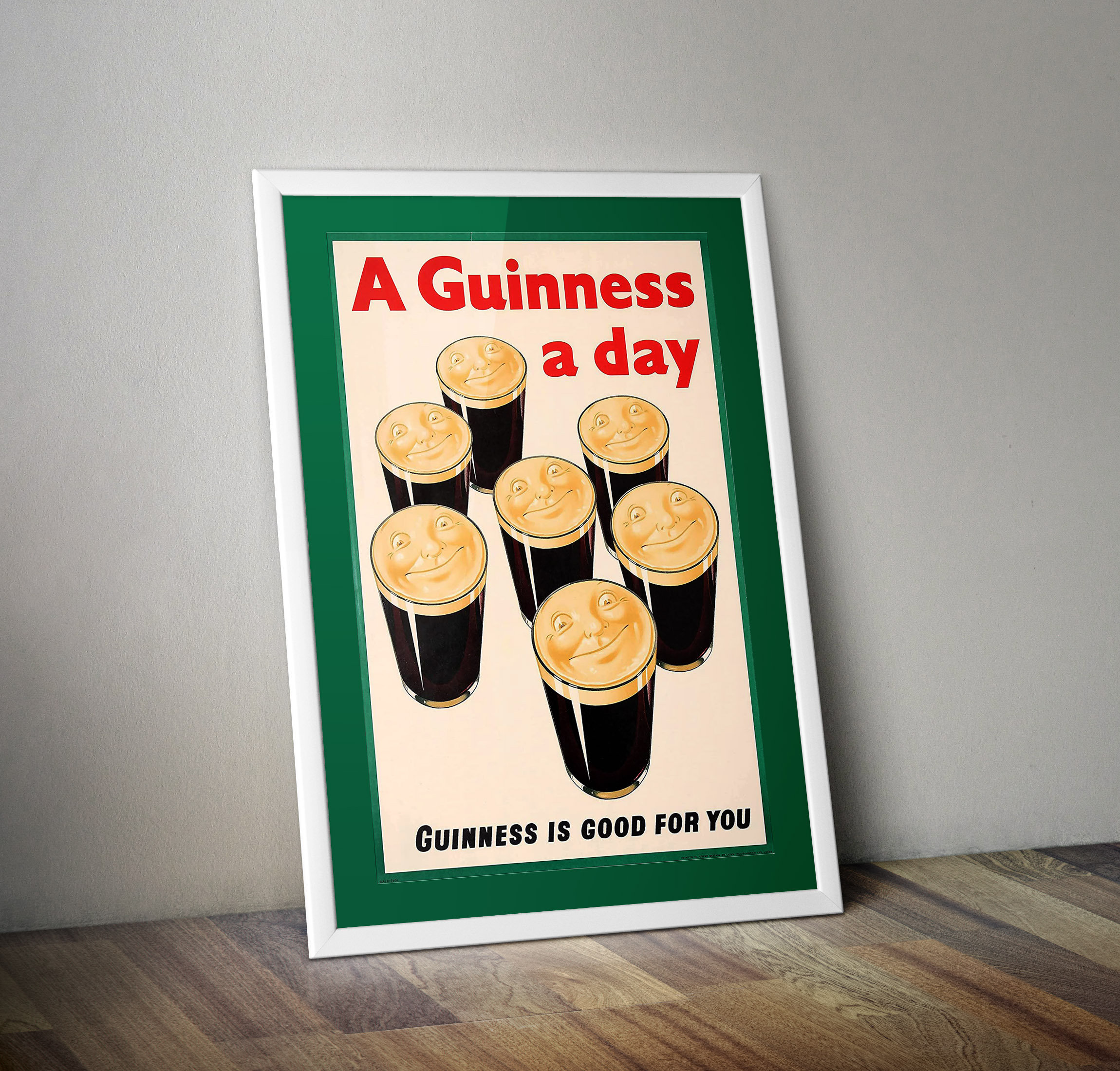 A Guinness a Day Drinks Vintage Advertisement Tortoise Poster