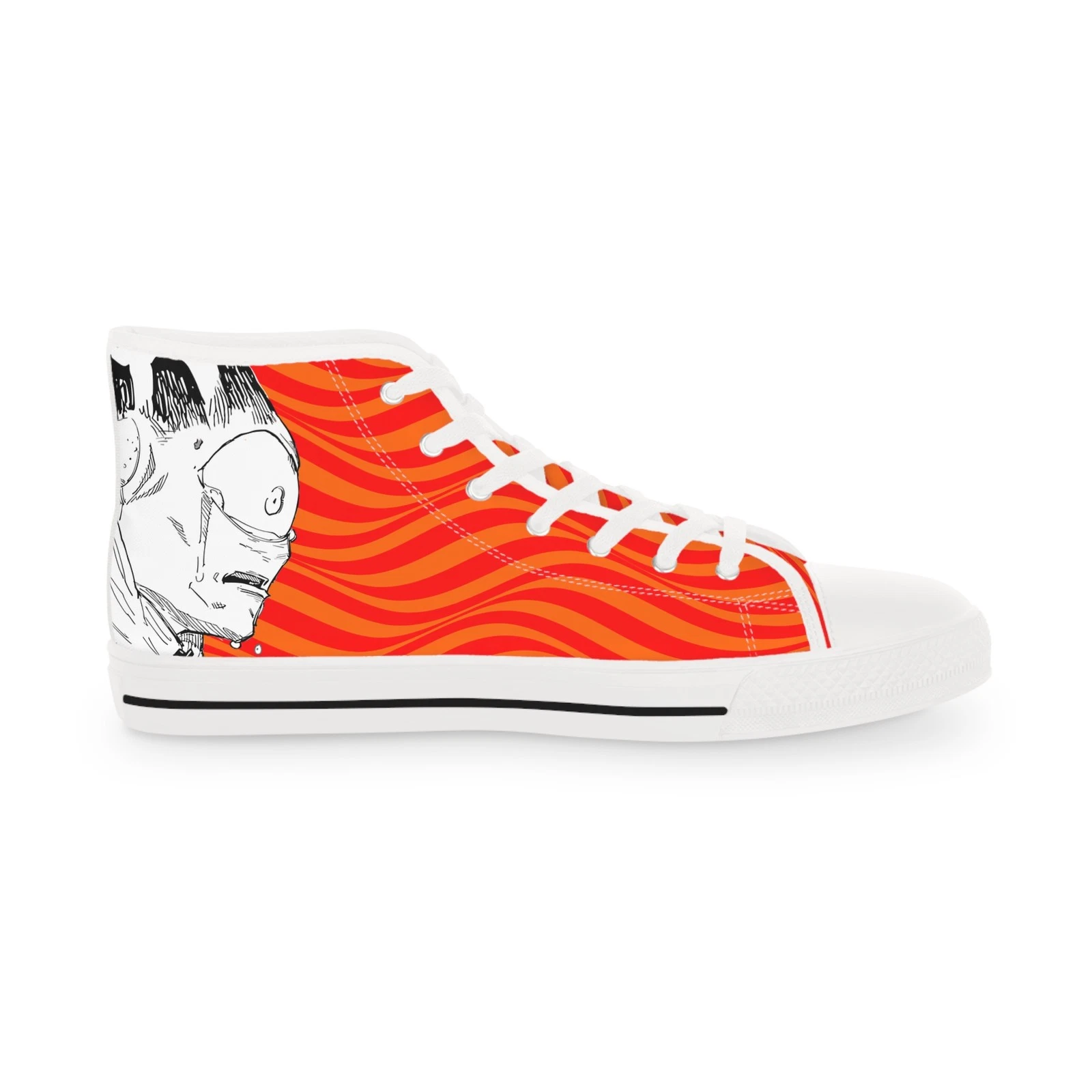 Fire Men High Top Sneakers Shoes JJK anime manga jogo fan art Cursed Spirit