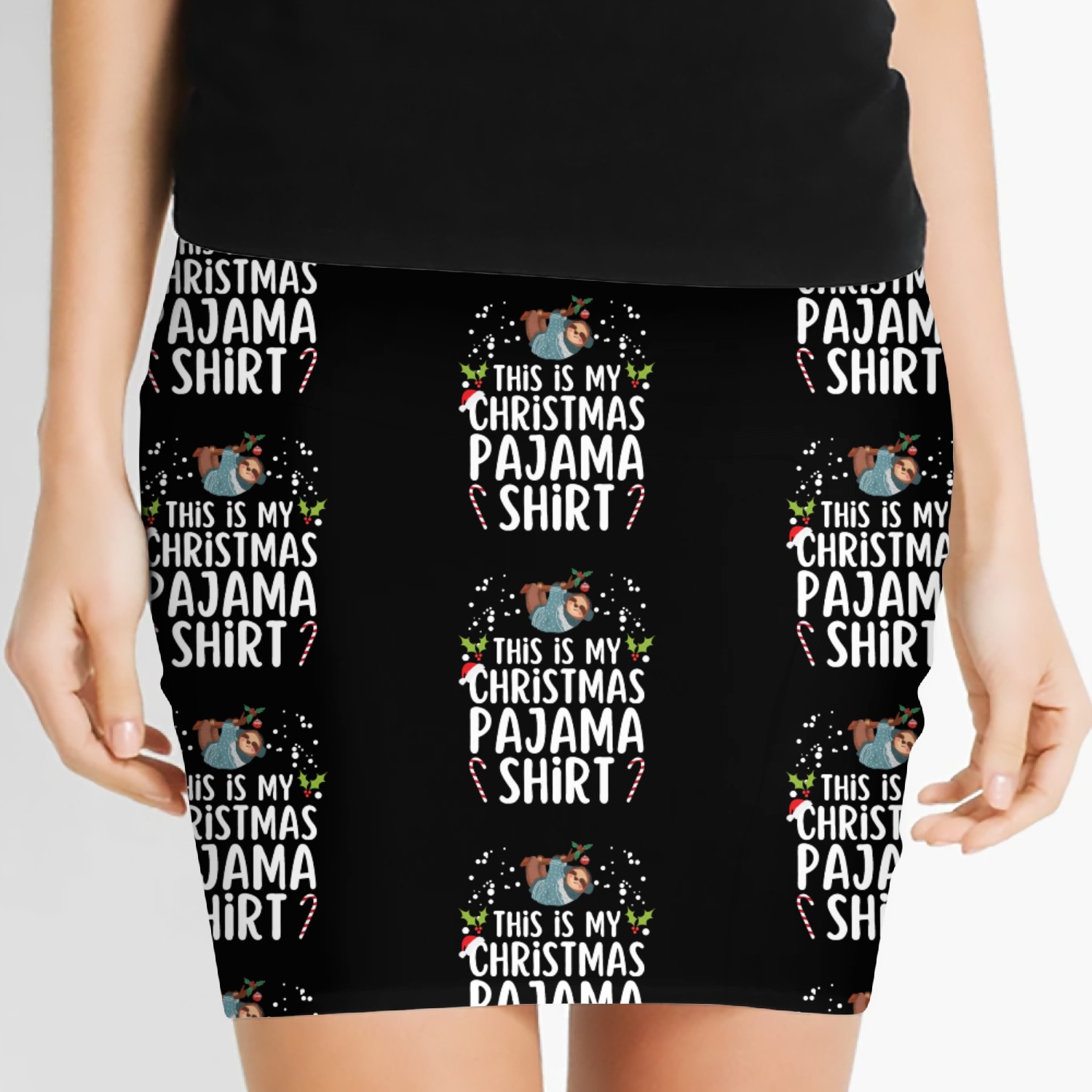 Christmas Pajamas Pajamas Sleep Women's Mini Skirts