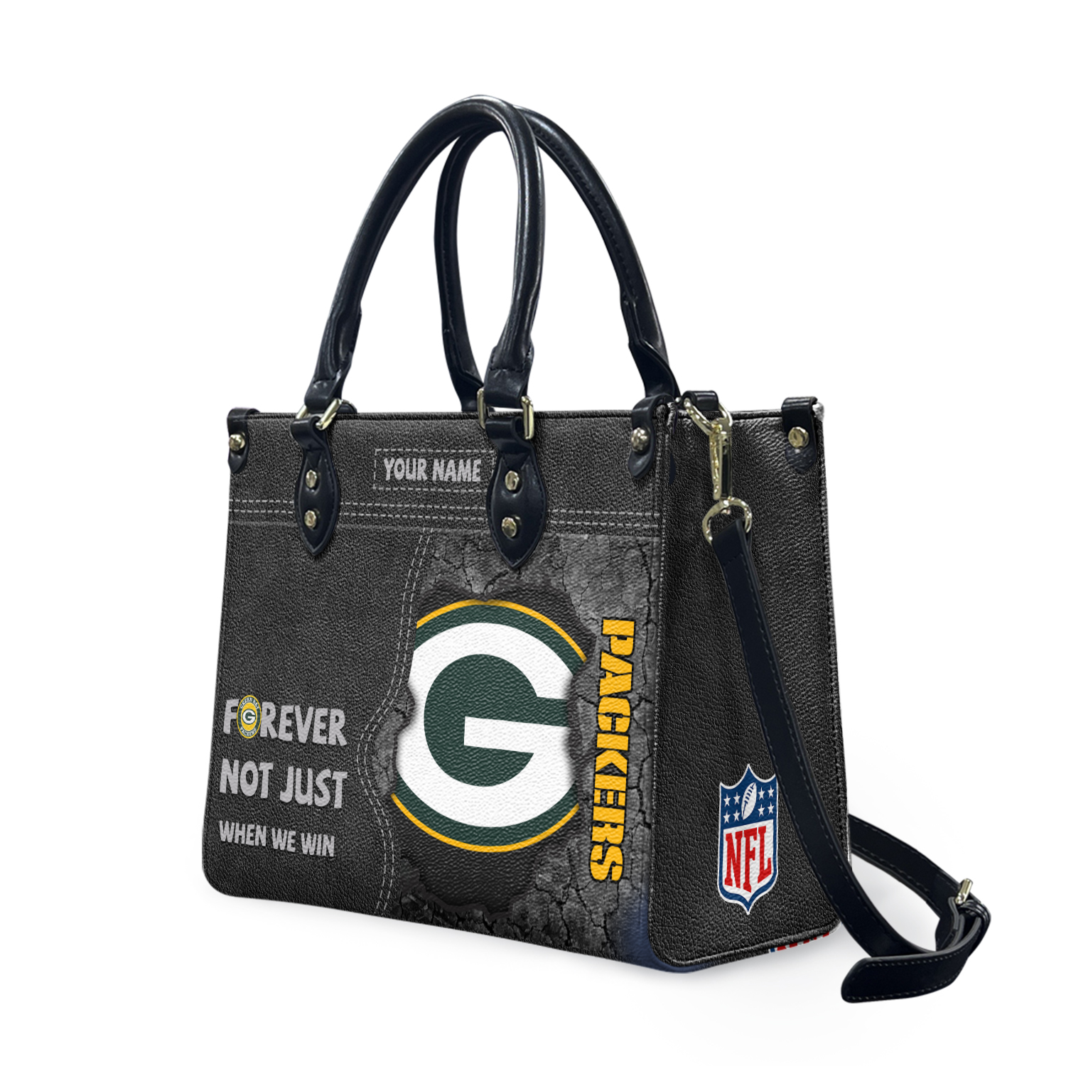 Personalized Green Bay Football Team Packerss Leather Handbag