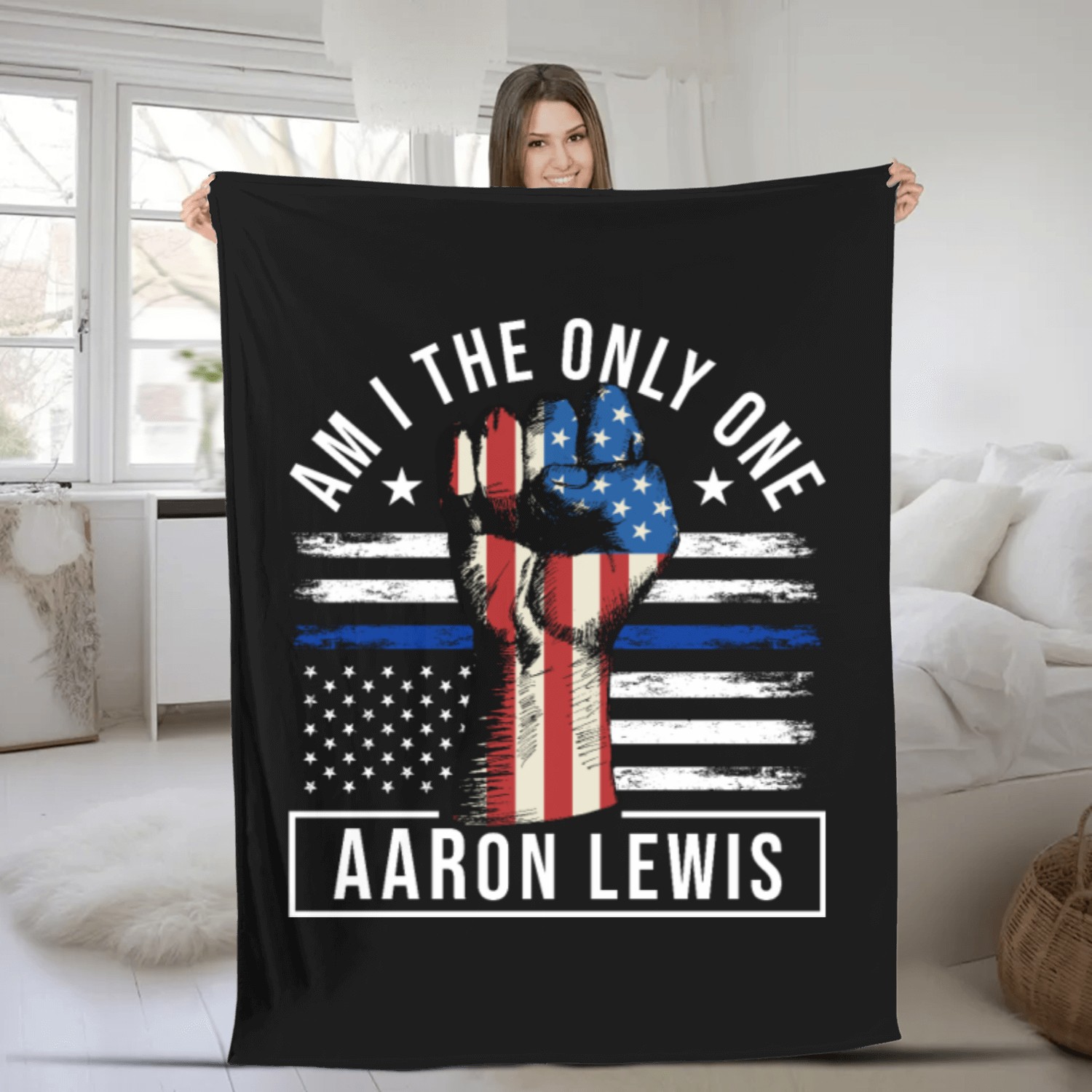am i the only one , aaron lewis Fleece Blankets