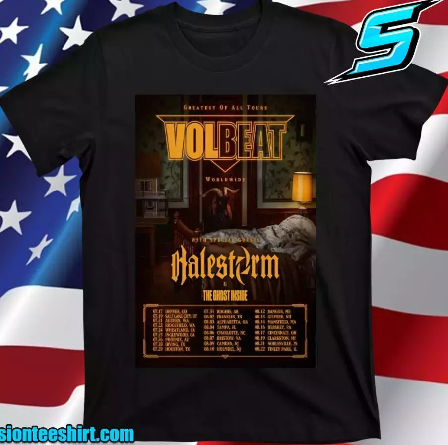 Volbeat Greatest Of All Tour 2025 Poster T-Shirt Size S-5Xl