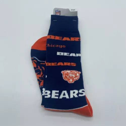 CHICAGO BEARS football FOOTBALL LOGO SPORT FAN CREW LENGTH SOCKS OSFM