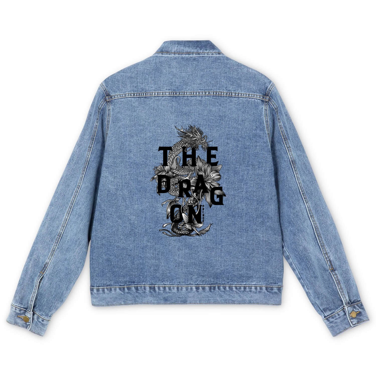 The Dragon Prince Black Men's Denim Jackets
