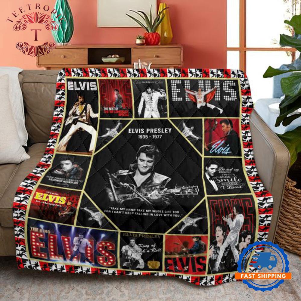 Rock Icon Elvis Presley Quilt, Gift for Fan