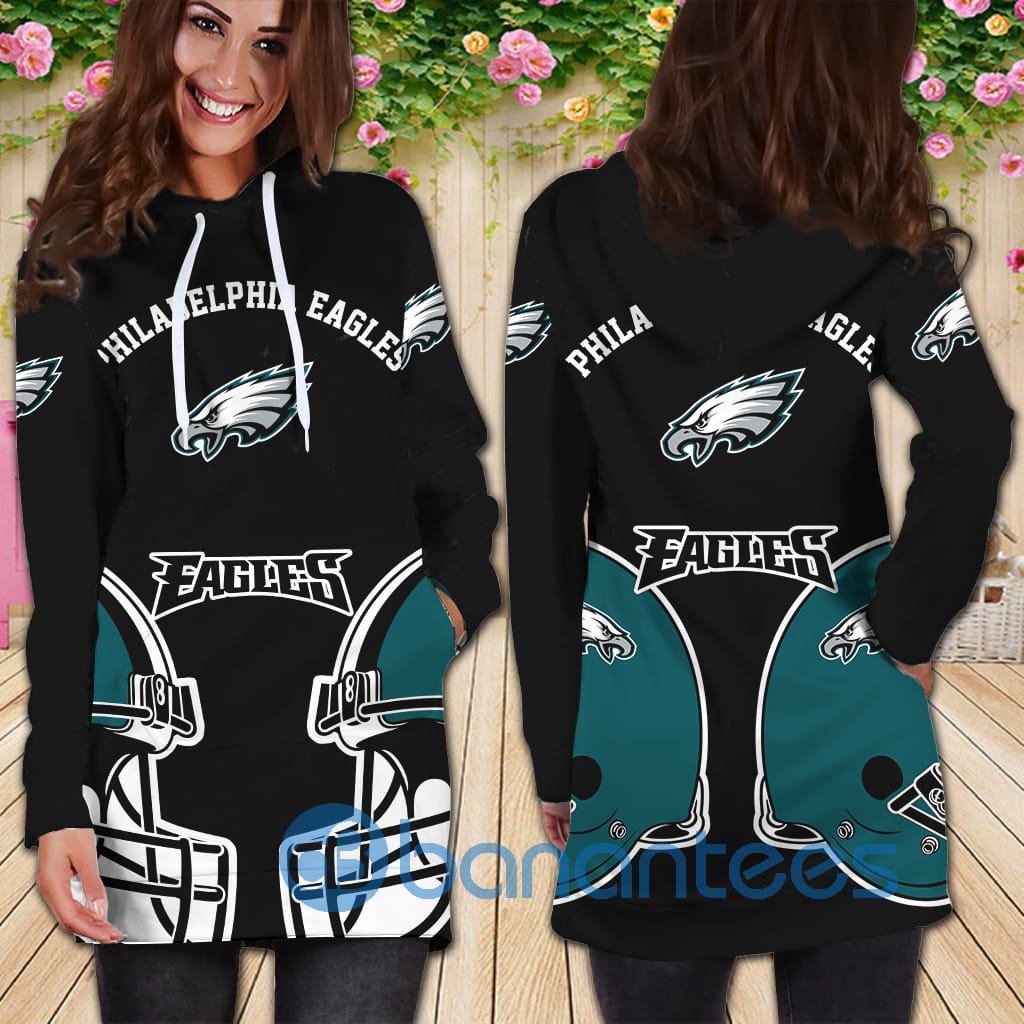 football Philadelphia Eagles Helmet Women Hoodie Dress