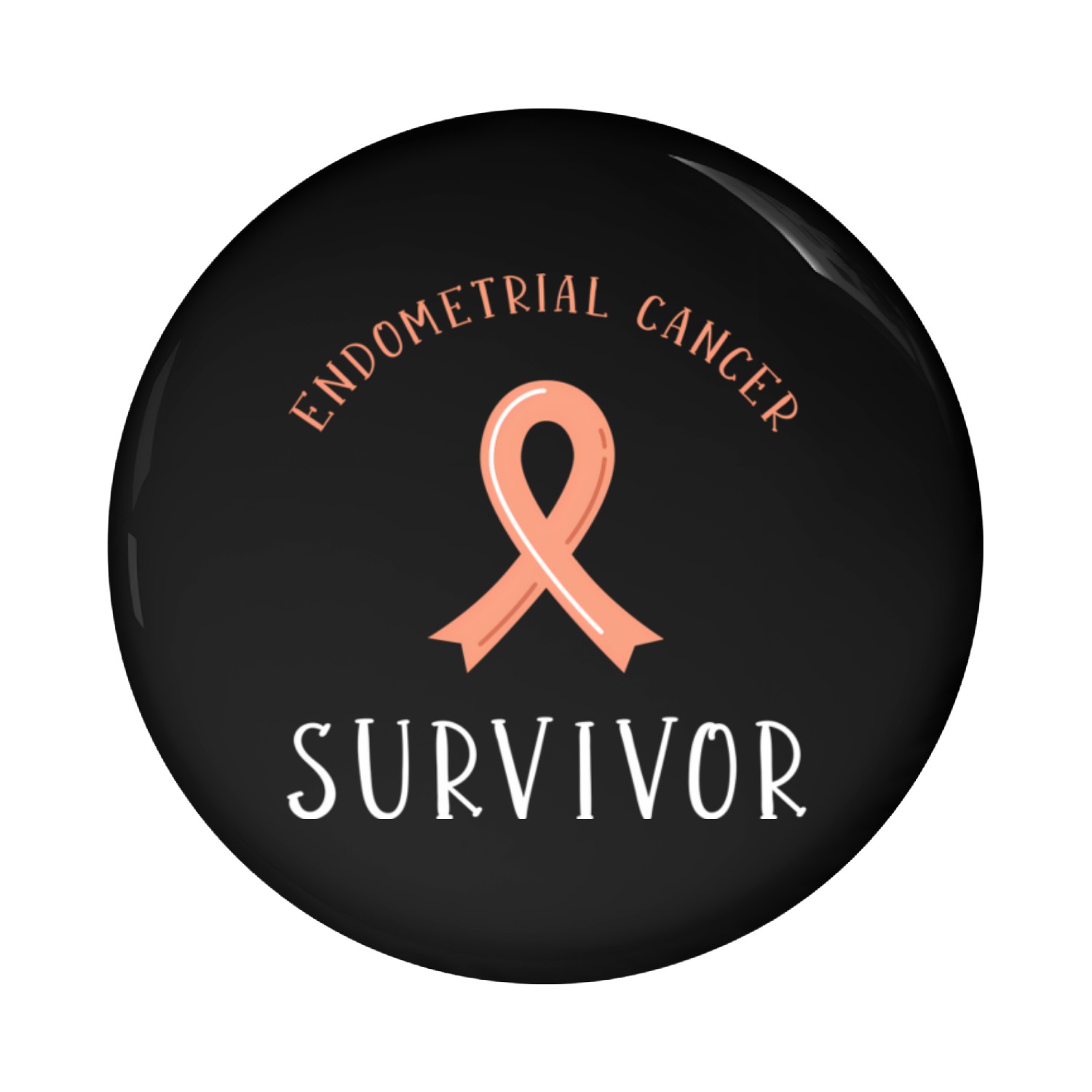 Endometrial Cancer Survivor Pin Buttons
