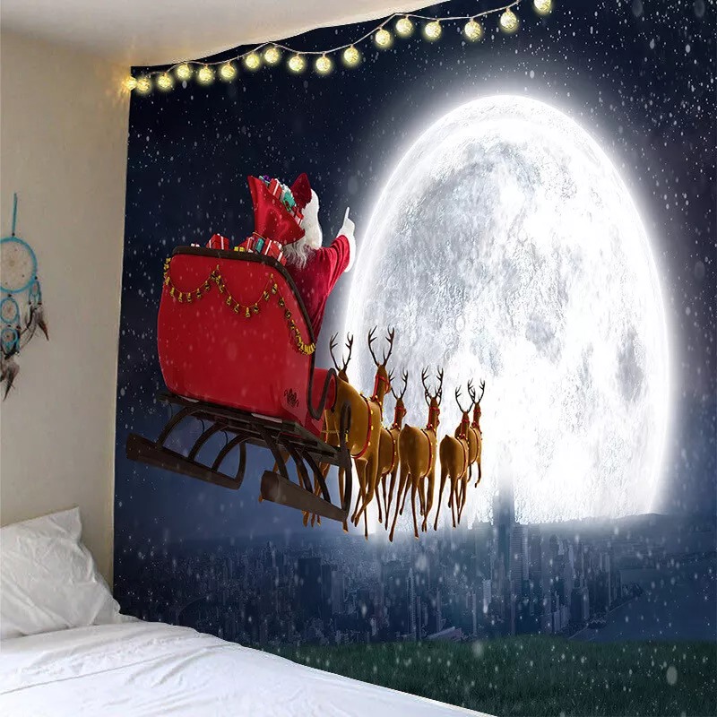 3D Christmas Tapestry Palace Wall Hanging