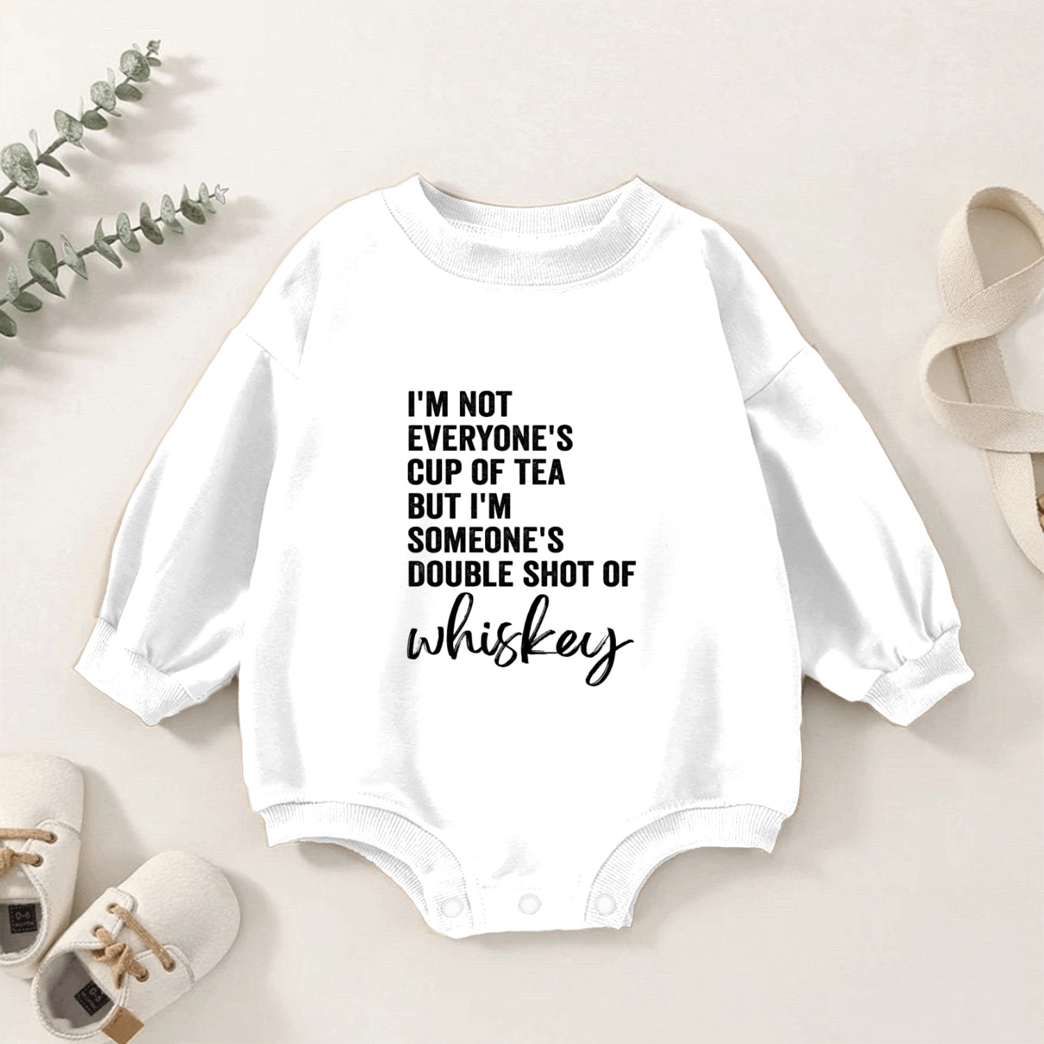 i'm not everyone's cup of tea Baby Romper Sweatshirts