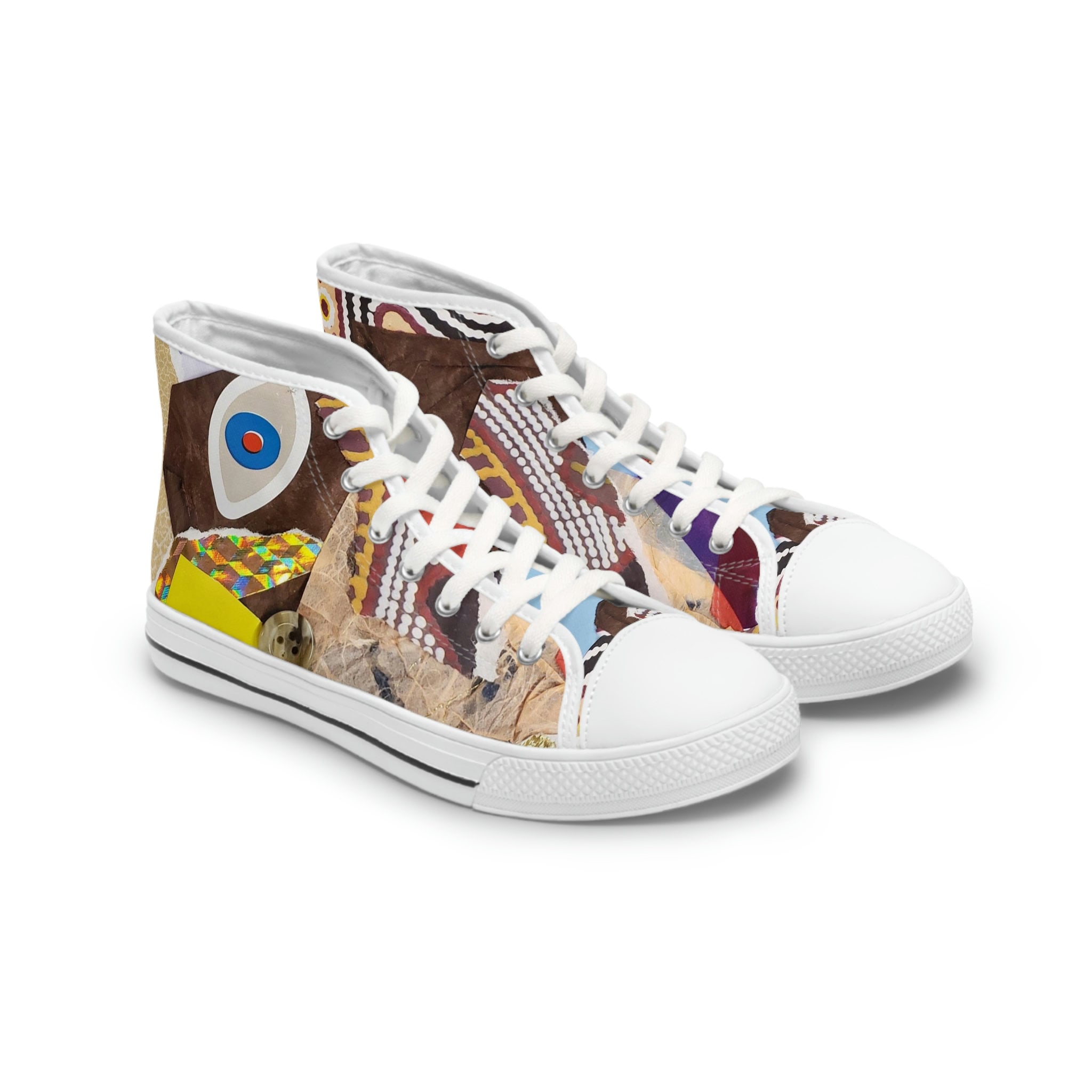 Scattered Together Women's High Top Sneakers, Comfortable Shoes for Men, Women, Trending Fashion Street Styles