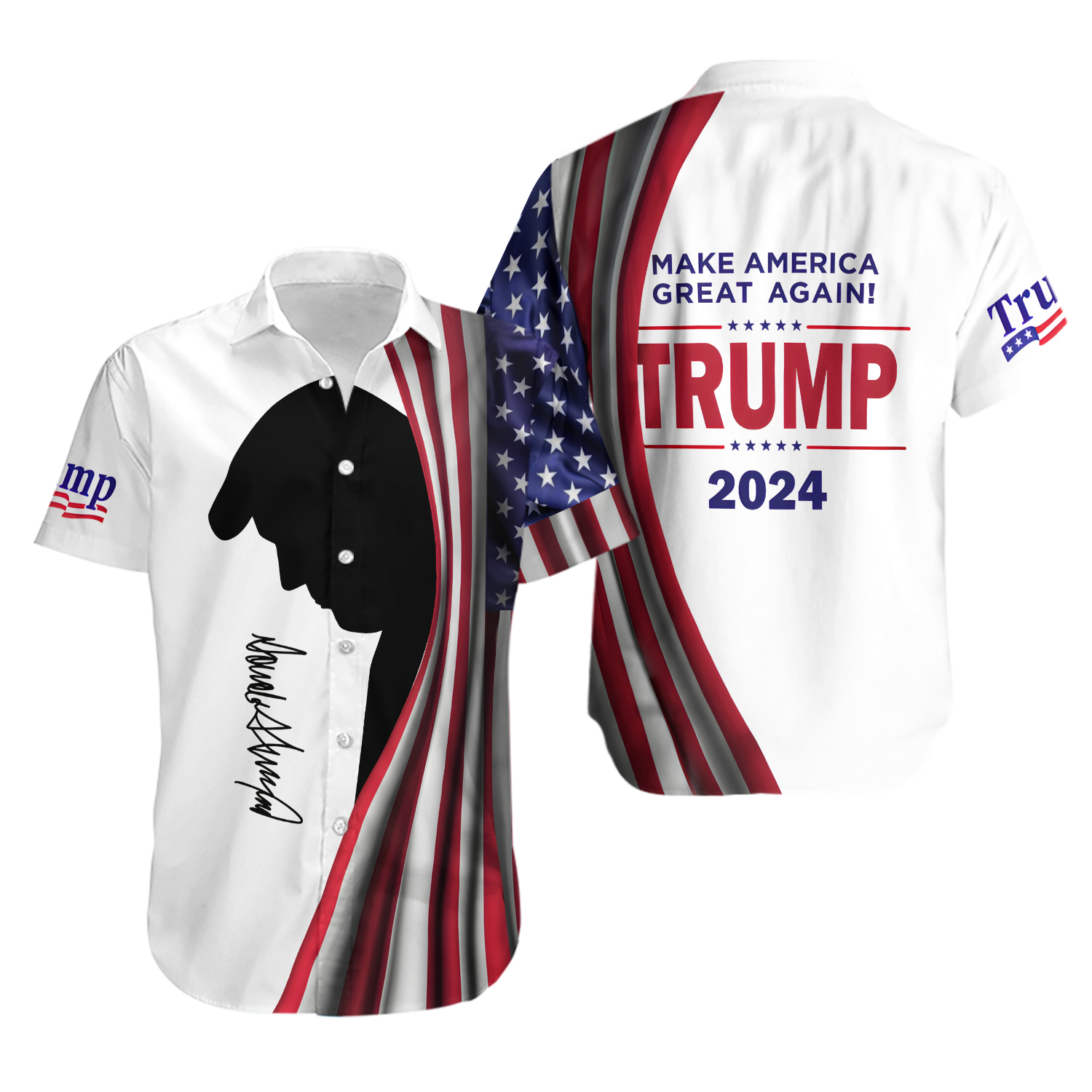 Make America Great Again Trump Signature Election 2024 Hawaiian Shirt