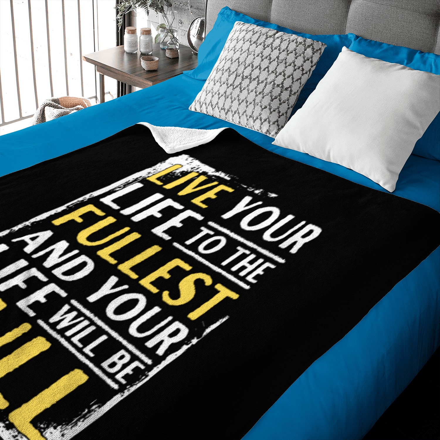 LIVE LIFE TO THE FULLEST & YOUR LIFE WILL BE FULL Baby Blankets